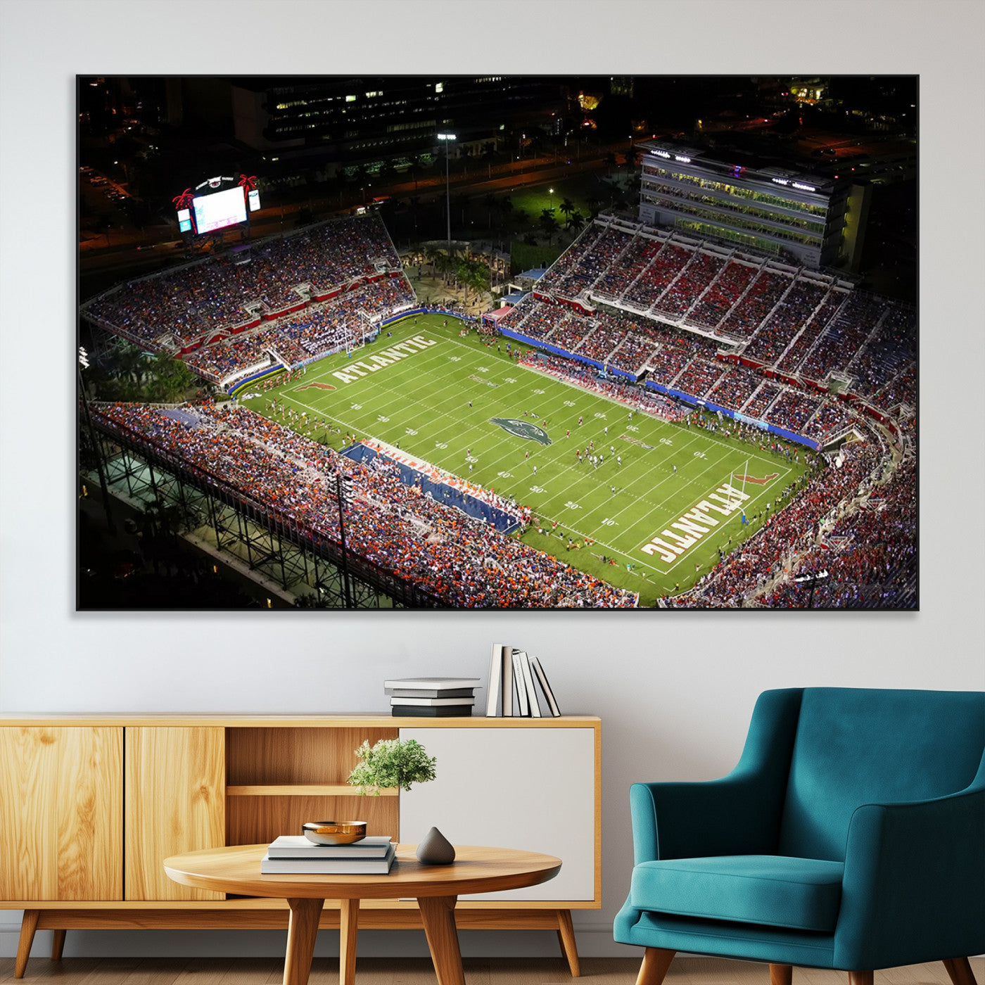 SEG-FC-51X34_Oversize - Florida Atlantic University Owls Canvas Print, Football Team Print - Boca Raton FAU Stadium Wall Art