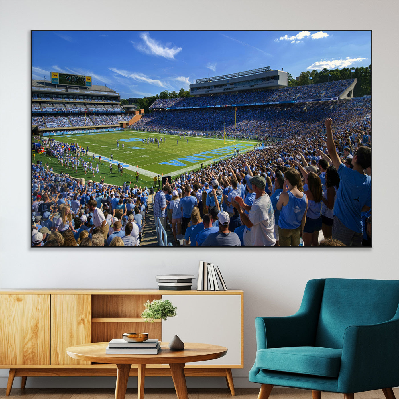 SEG-FC-51X34_Oversize - University of North Carolina Tar Heels Team Canvas Print - Chapel Hill Kenan Memorial Stadium Wall