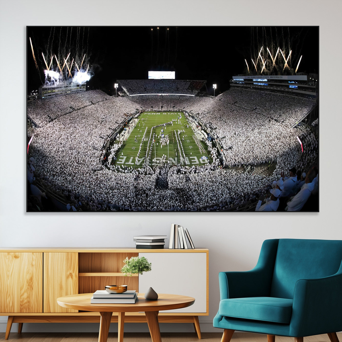 84537-MGV-CV-36X24-Penn State Beaver Stadium Canvas Wall Art - Nittany Lions Football Print