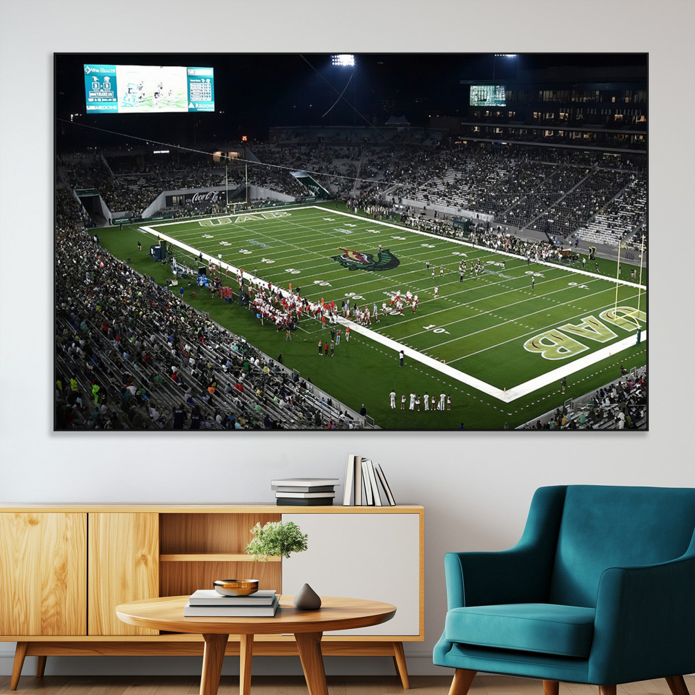 SEG-FC-51X34_Oversize - UAB Blazers Football Team Print - Birmingham Protective Stadium Wall Art Canvas Print