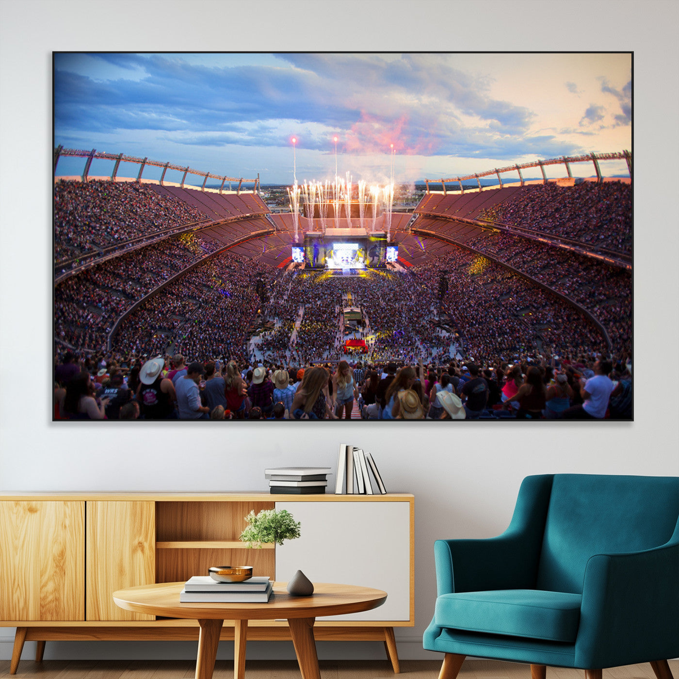 SEG-FC-51X34_Oversize - Denver Broncos Football Team Print Canvas- Empower Field at Mile High Stadium Wall Art Canvas Print