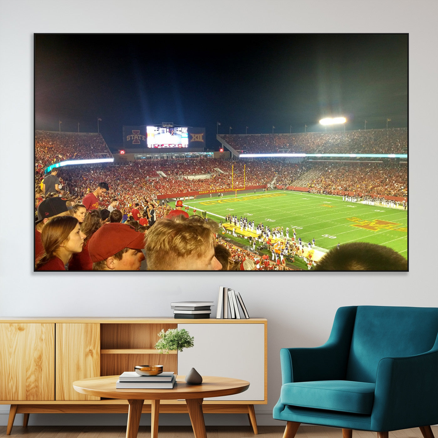 SEG-FC-51X34_Oversize - Iowa State University Cyclones Art Print, Football Team Print - Jack Trice Stadium Ames Wall Art