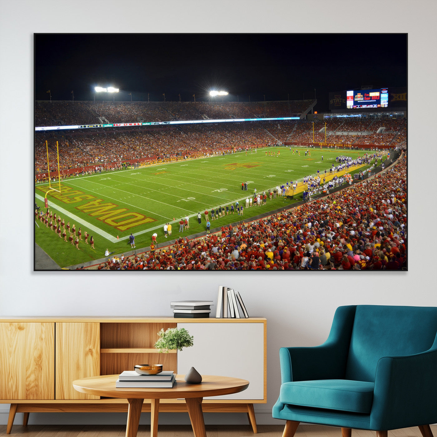 SEG-FC-51X34_Oversize - Iowa State University Cyclones Football Team Print - Ames Jack Trice Stadium Canvas Print