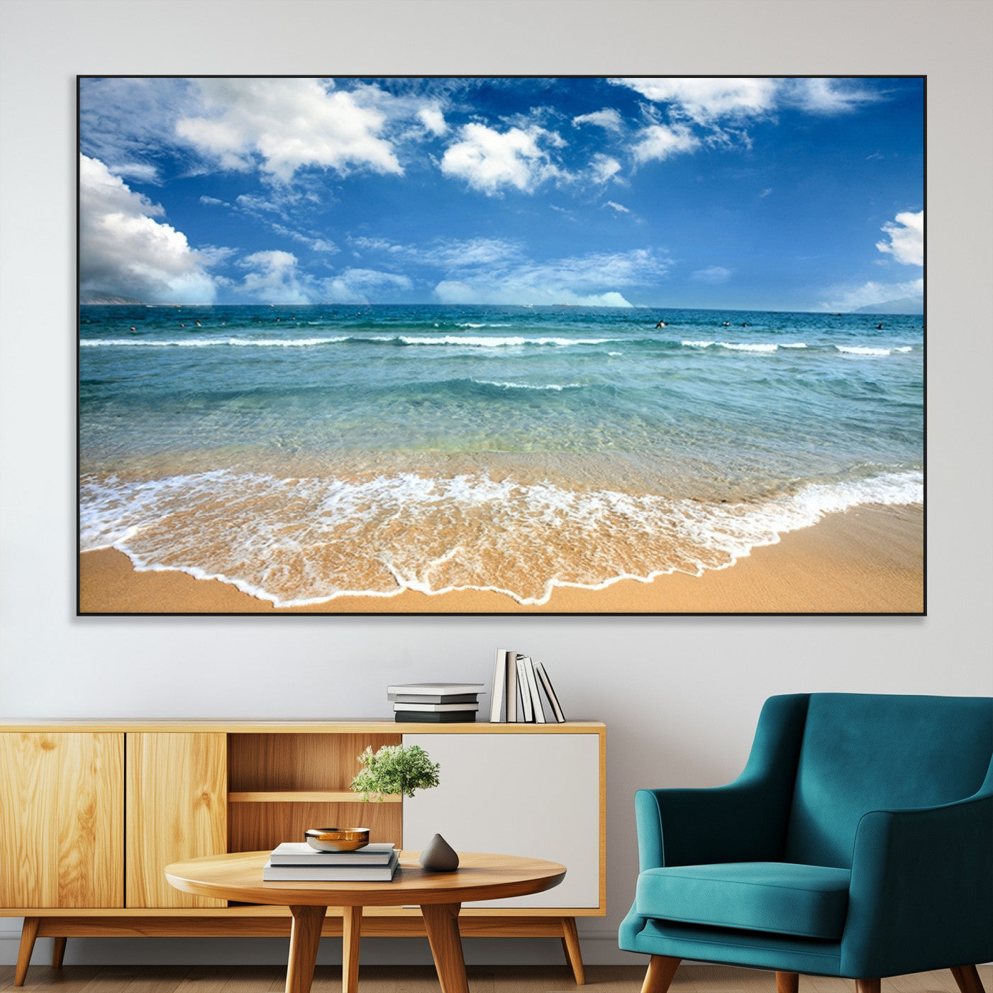 SEG-FC-51X34_Oversize - Sea View From the Beach Canvas Print