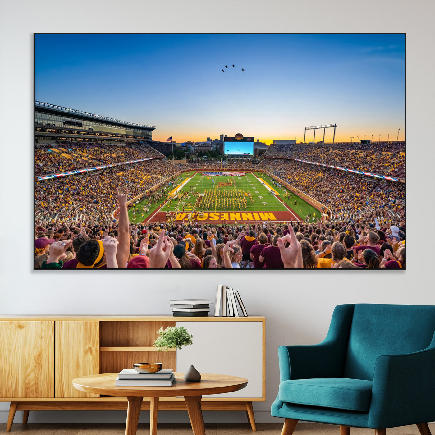 SEG-FC-51X34_Oversize - University of Minnesota Golden Gophers Art Print, Football Team Print - Minneapolis Huntington Bank
