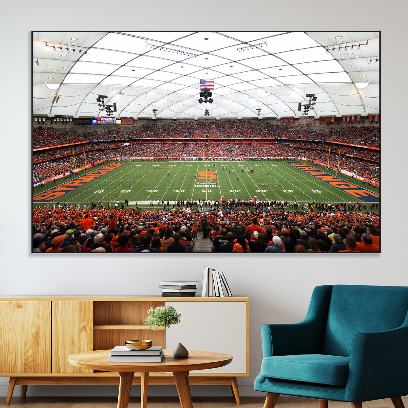 SEG-FC-51X34_Oversize - Syracuse University Orange Football Team Print - Syracuse JMA Wireless Dome Wall Art Canvas Print