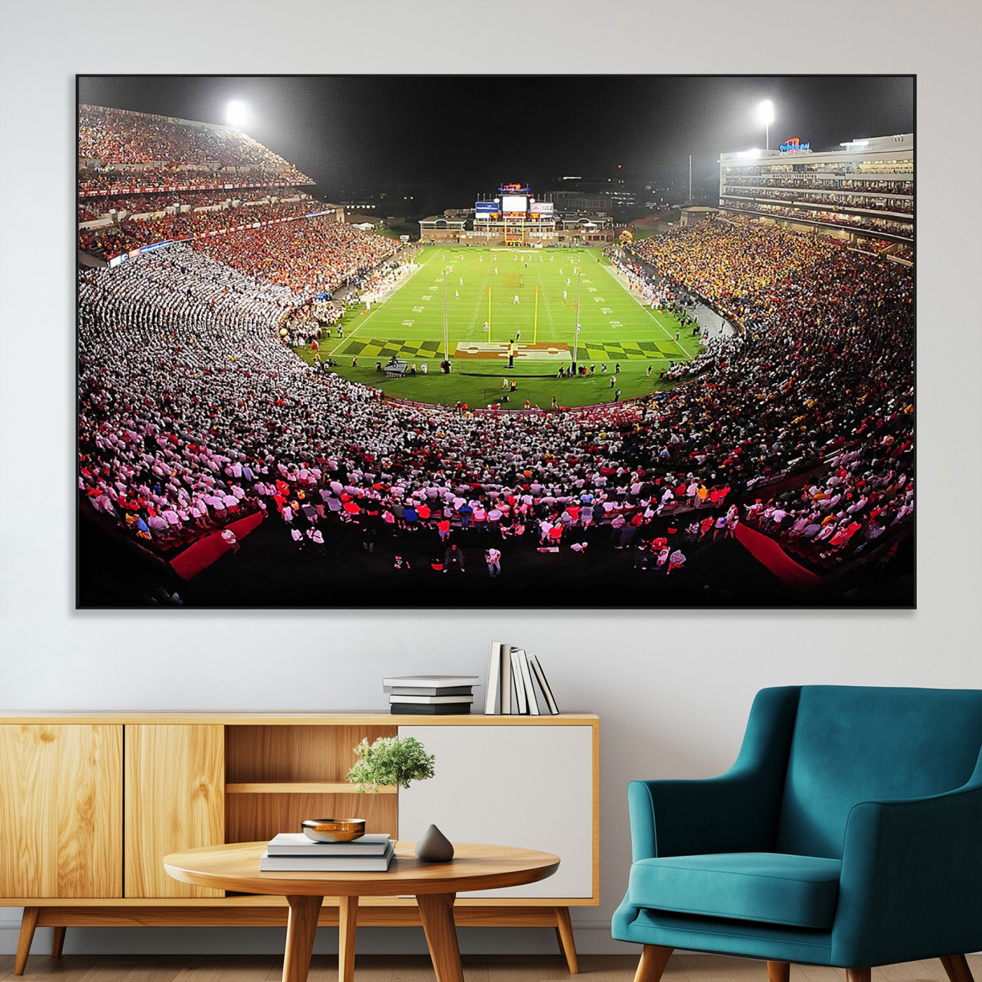 SEG-FC-51X34_Oversize - University of Maryland Terrapins Football Team Print - College Park SECU Stadium Wall Art Canvas