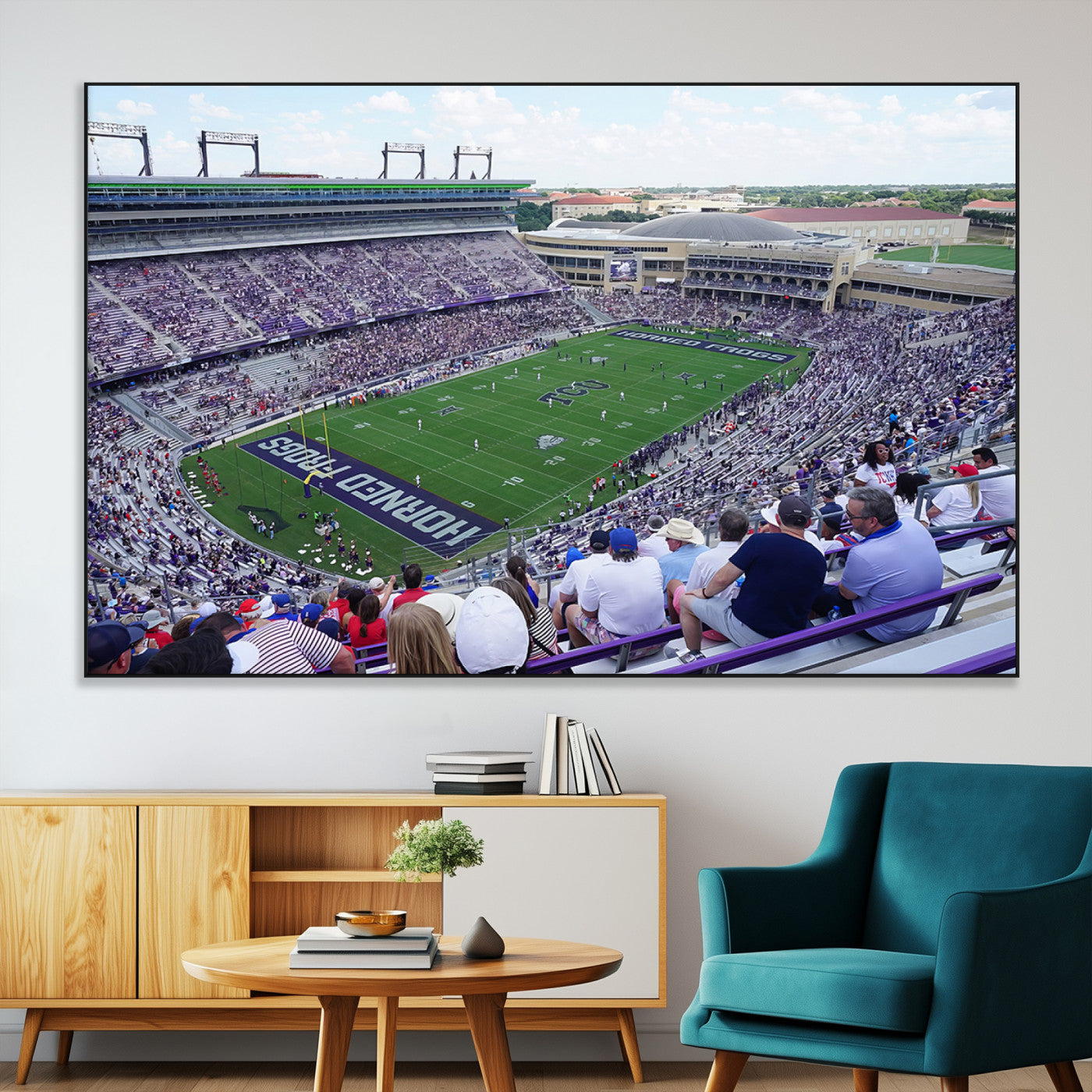 SEG-FC-51X34_Oversize - The Texas Christian University TCU Horned Frogs Football Team Print - Fort Worth Amon G. Carter