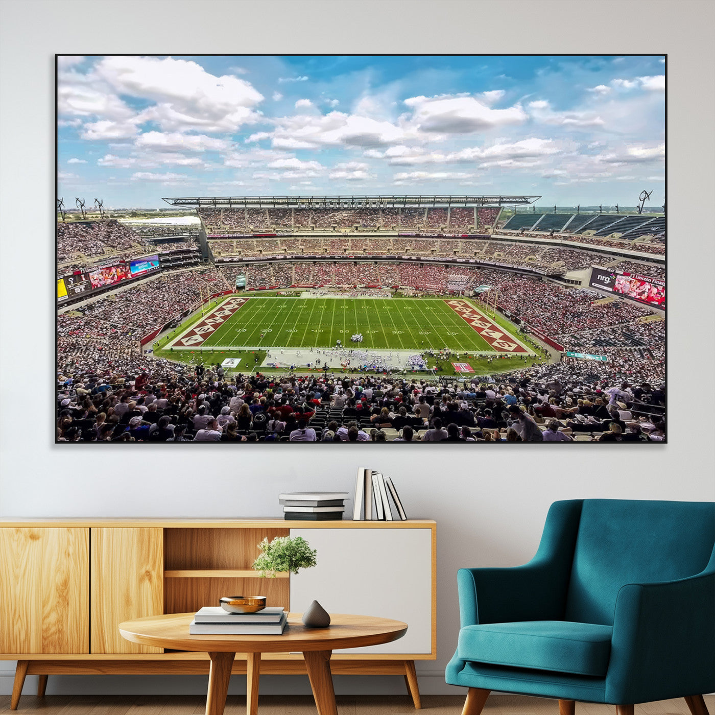 SEG-FC-51X34_Oversize - The Temple University Owls Athletics Team Print - Philadelphia Lincoln Financial Field Stadium Wall