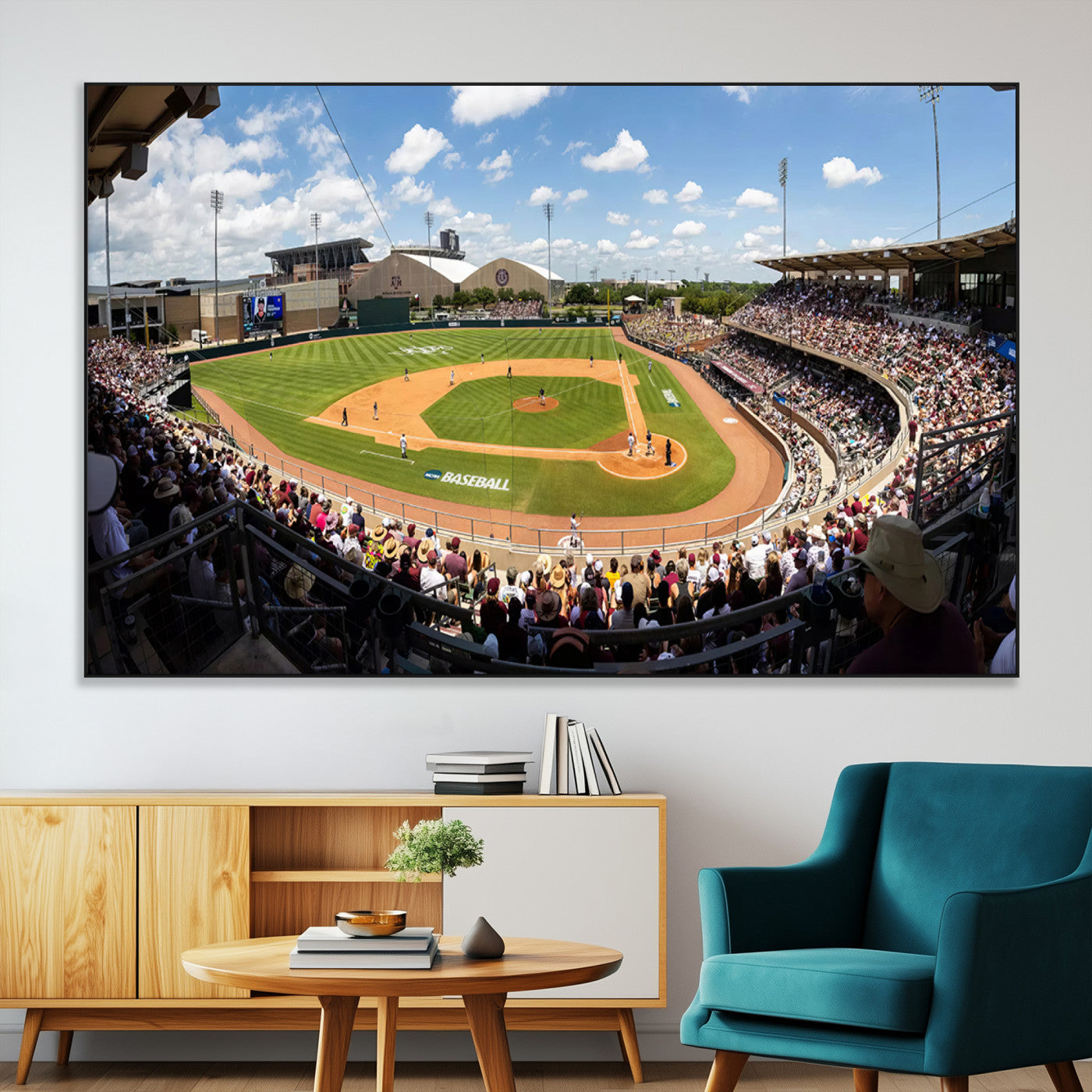 SEG-FC-51X34_Oversize - The Texas A&M University Aggies Athletics Team Print - College Station Kyle Field Wall Art Canvas