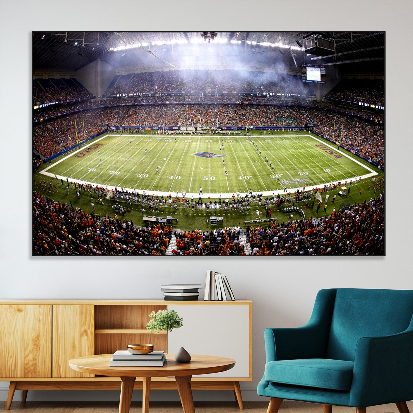 SEG-FC-51X34_Oversize - The University of Texas at San Antonio Roadrunners Football Team Print - San Antonio Alamodome Wall