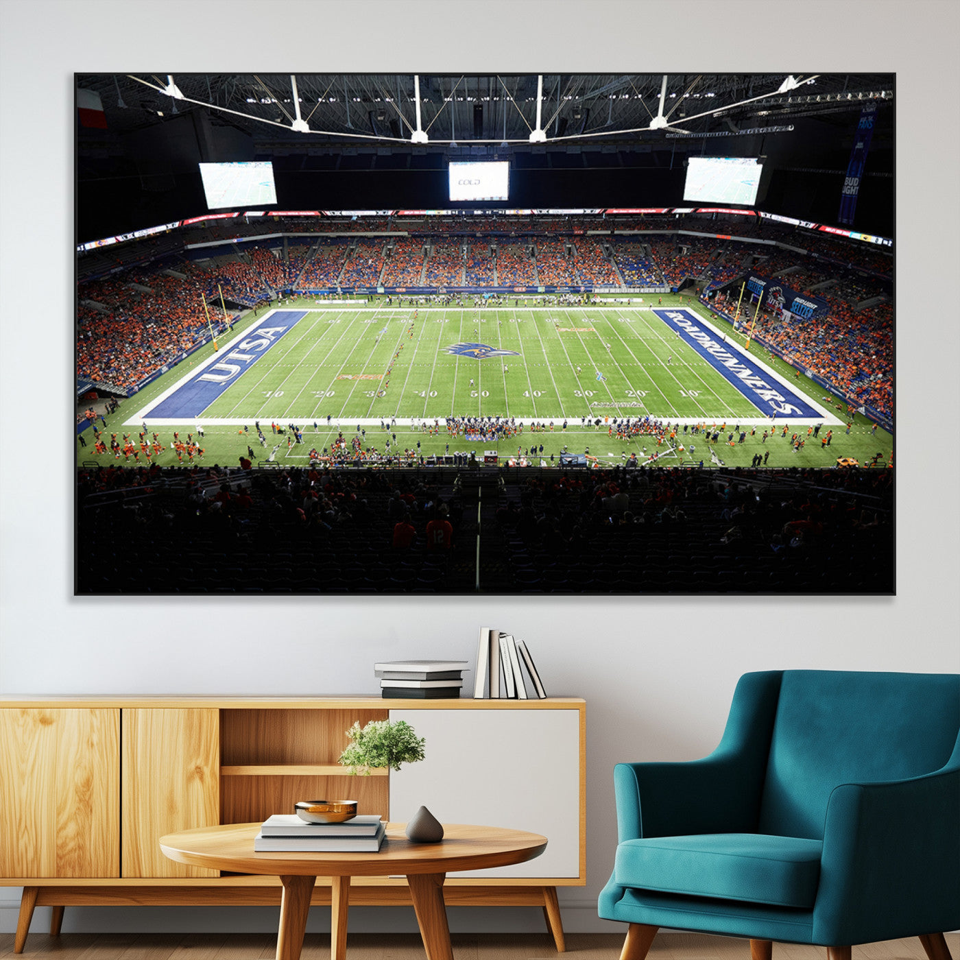 SEG-FC-51X34_Oversize - The University of Texas at San Antonio Roadrunners Football Team Print - San Antonio Alamodome Wall