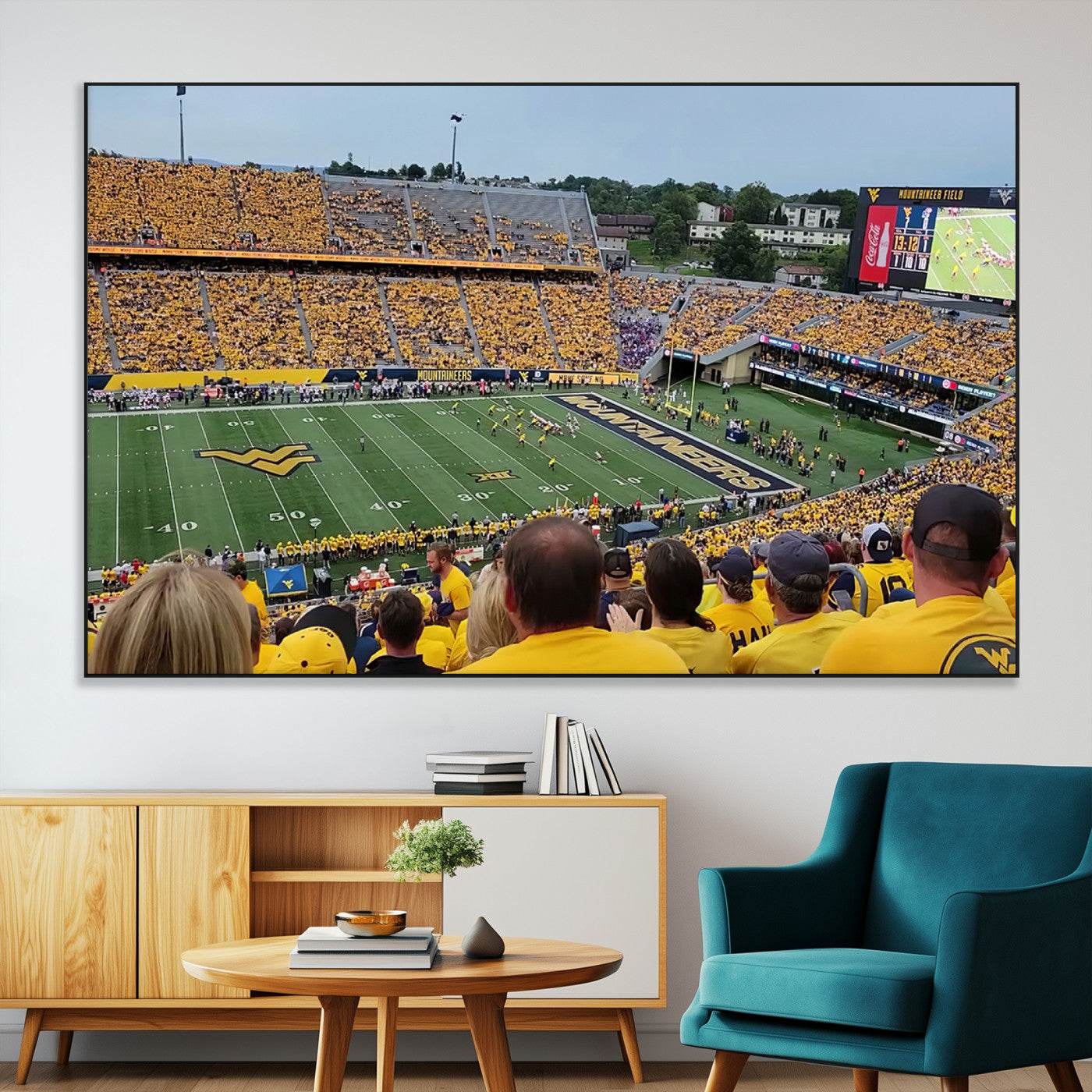 SEG-FC-51X34_Oversize - Puskar Stadium Canvas Print Wall Art - Morgantown Print - West Virginia University Mountaineers