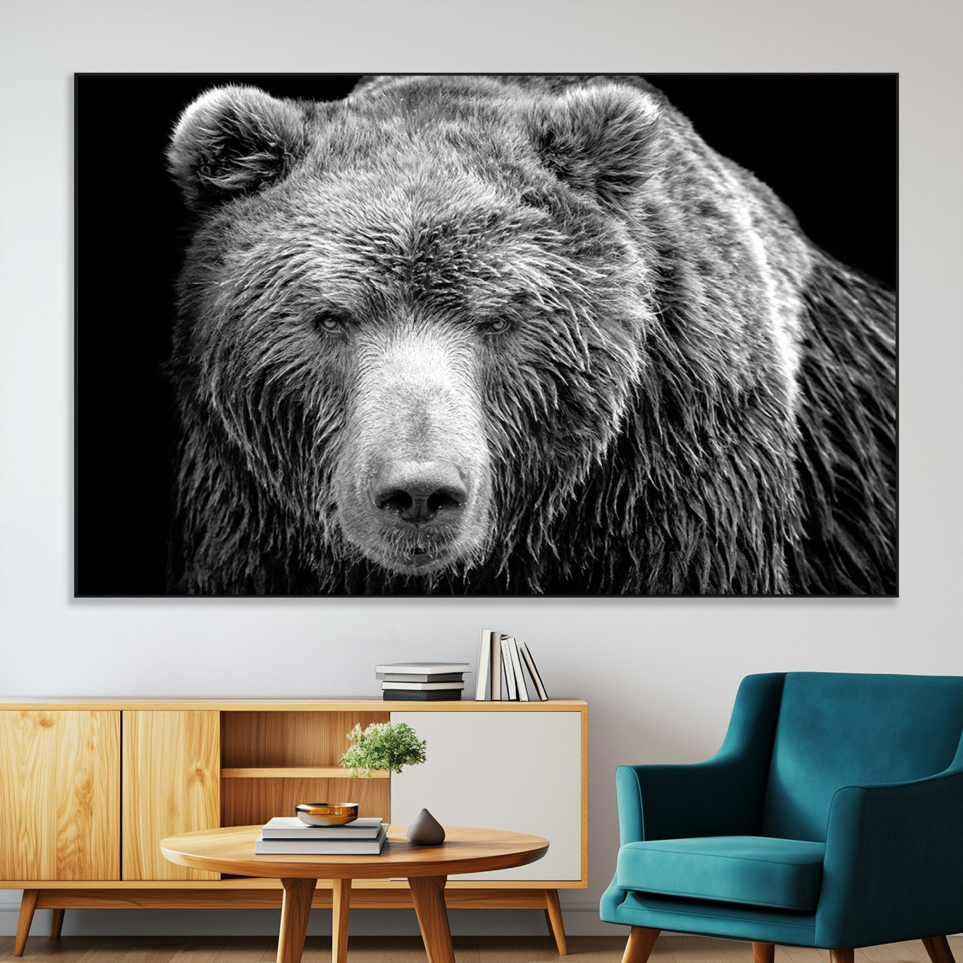 SEG-FC-51X34_Oversize - 399 Grizzly Bear Canvas Print | Ready to Hang Wall Art | Rustic Farmhouse & Cabin Decor | Wildlife