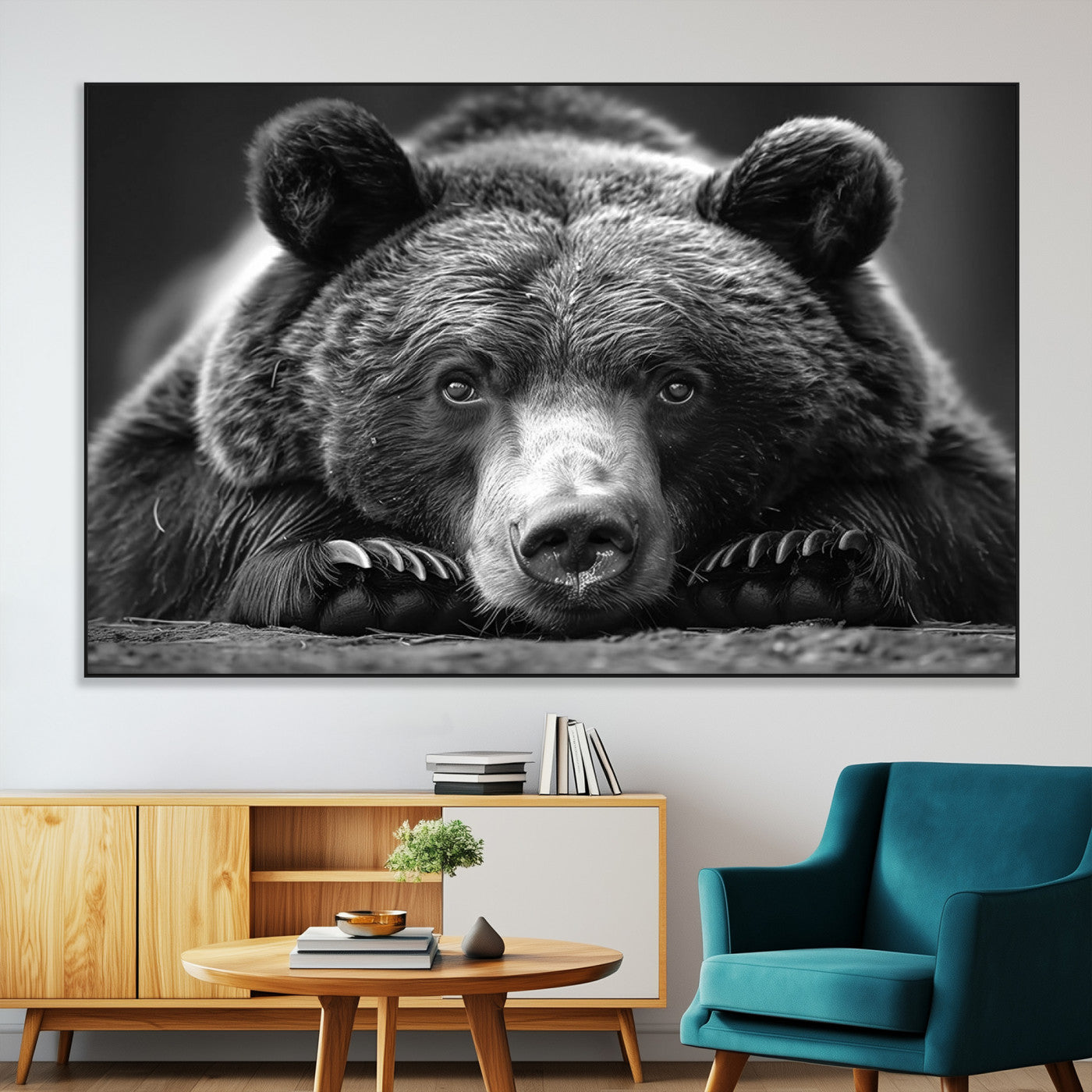 SEG-FC-51X34_Oversize - Resting Grizzly 399 Bear Canvas Print | Ready to Hang Wall Art | Rustic Cabin & Farmhouse Decor |