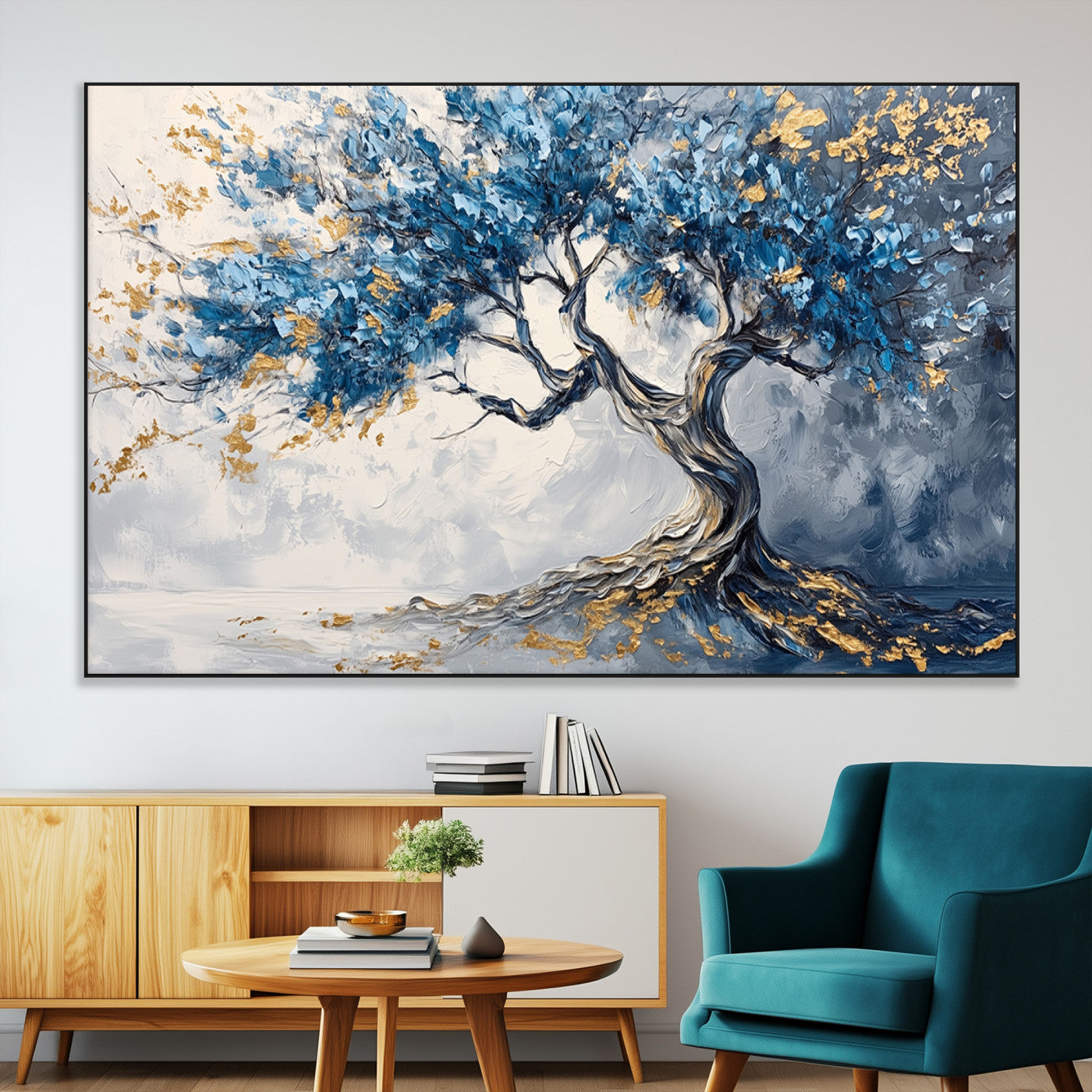 SEG-FC-51X34_Oversize - Abstract Tree Painting Canvas Wall Art | Tree of Life Painting Wall Art Canvas Print