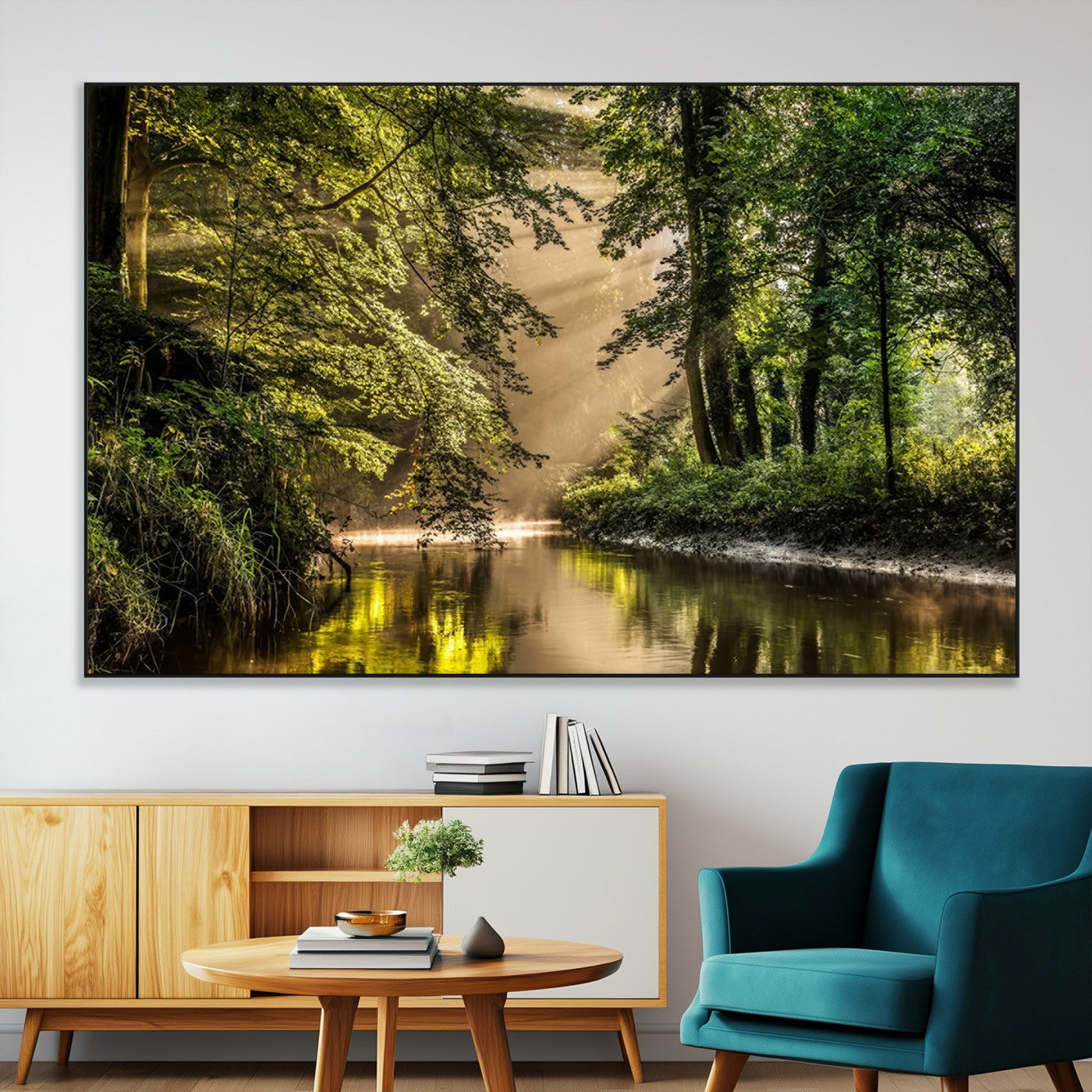 SEG-FC-51X34_Oversize - Forest Wall Art Print | River Landscape Wall Art | Perfect for Farmhouse Wall Decor, Cabin Wall Art