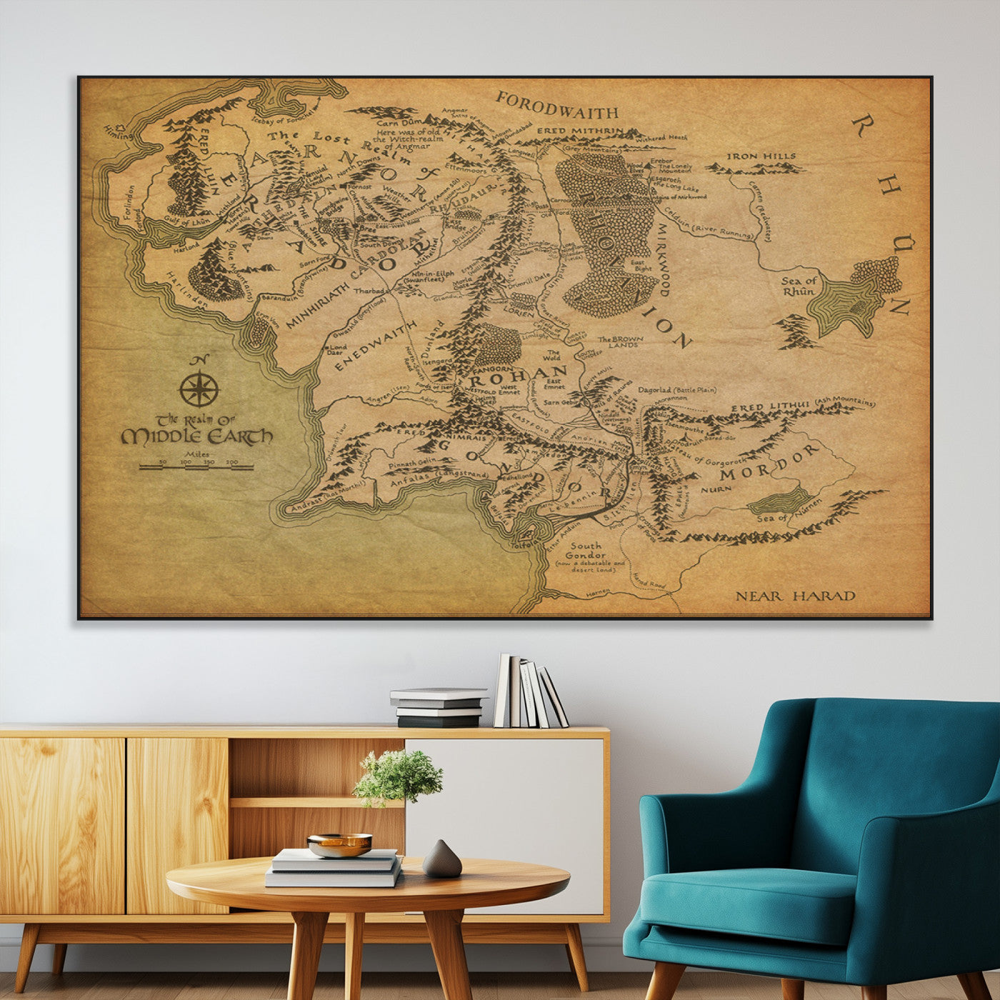 SEG-FC-51X34_Oversize - Push Pin World Map Canvas Print – Framed Wall Art for Couples to Track Their Travels – Anniversary