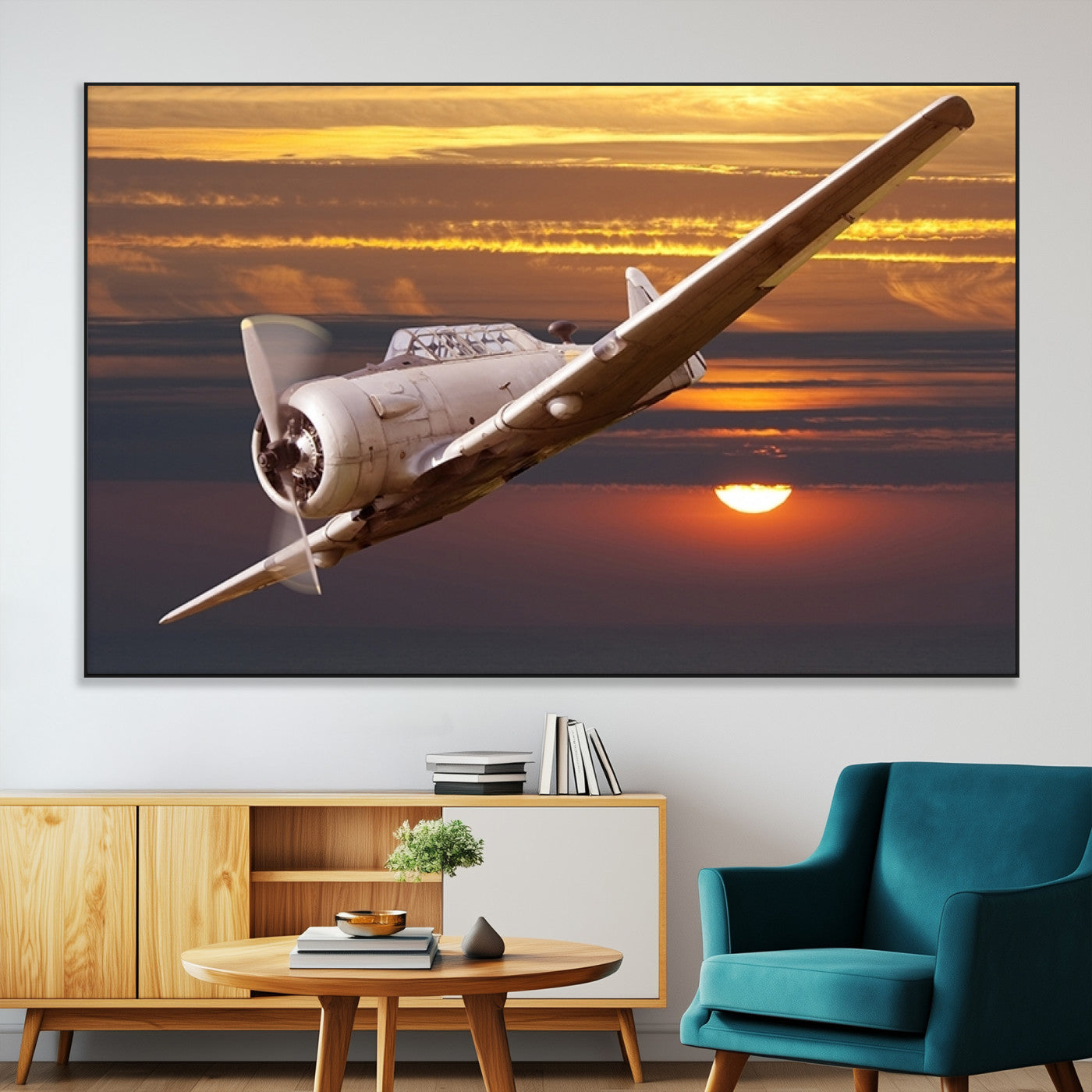 SEG-FC-51X34_Oversize - Old War Plane Wall Art Canvas Print
