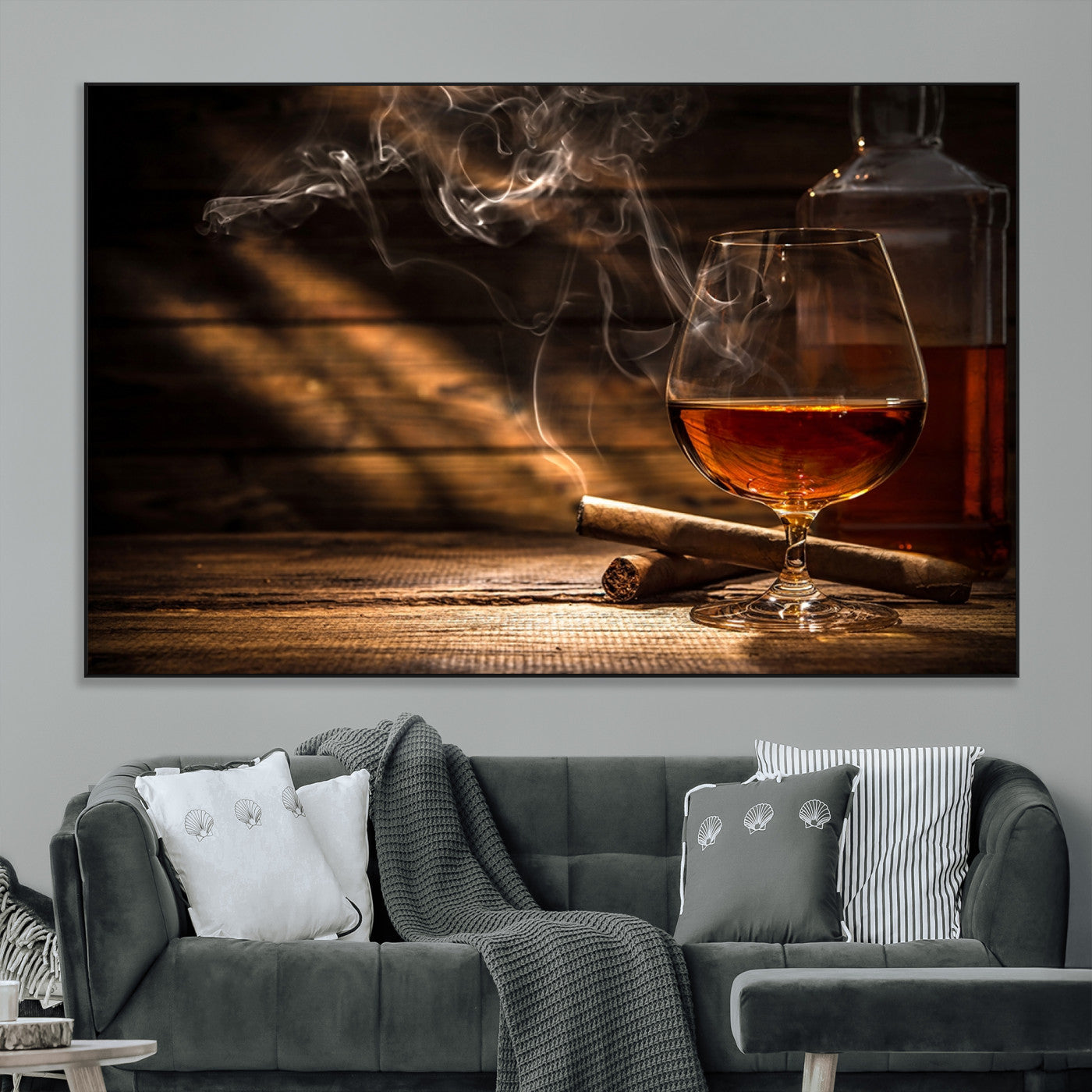 SEG-FC-51X34_Oversize - Whiskey and Cigar Wall Art Canvas Print