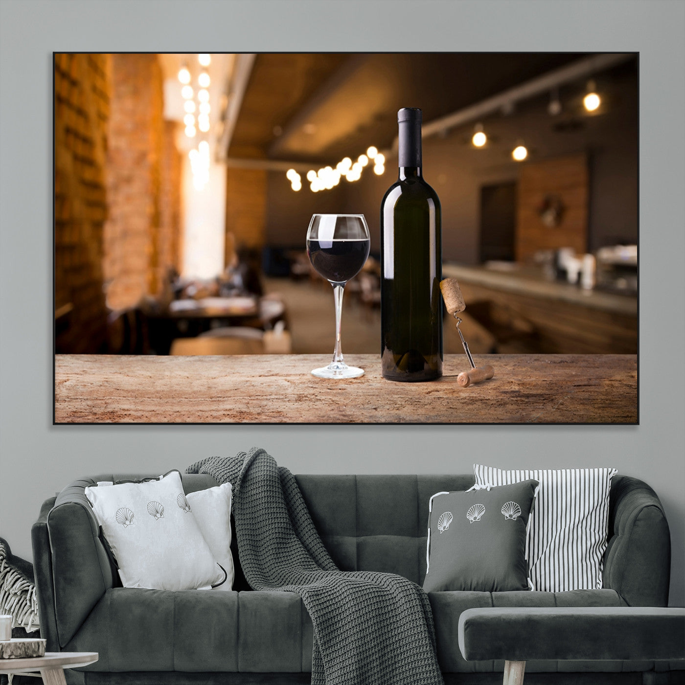 SEG-FC-51X34_Oversize - Wine and Bottle Wall Art Canvas Print
