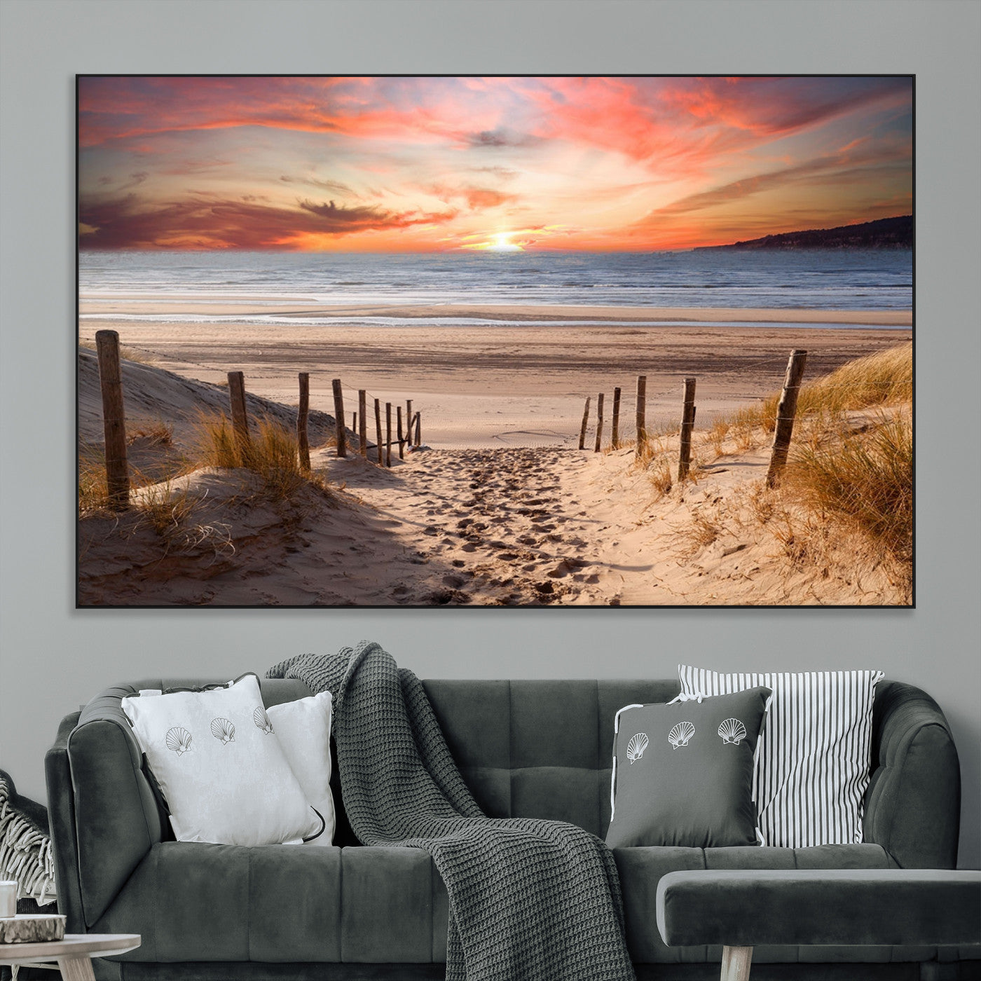 SEG-FC-51X34_Oversize - Sunset on the Sea Wall Art Canvas Print