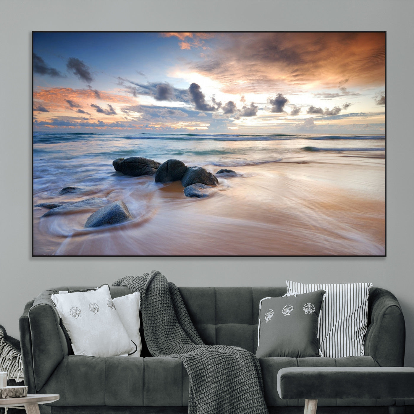 SEG-FC-51X34_Oversize - Serene Weather On The Beach Wall Art Canvas Print