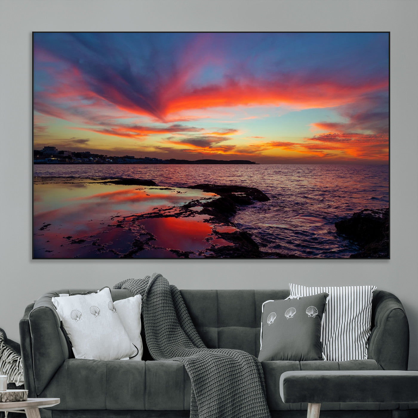 SEG-FC-51X34_Oversize - Glorious Sunset on The Beach Wall Art Canvas Print