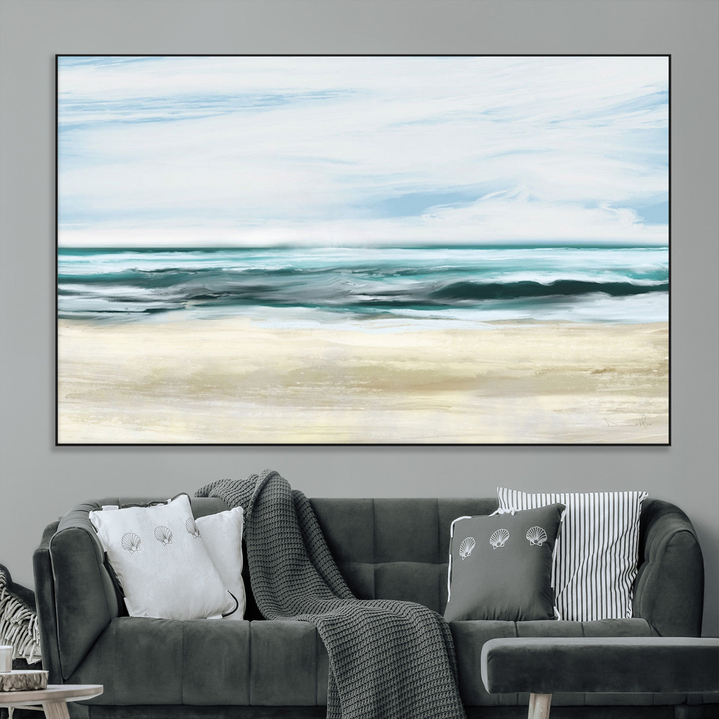 -Ocean Abstract Wall Art Canvas Print