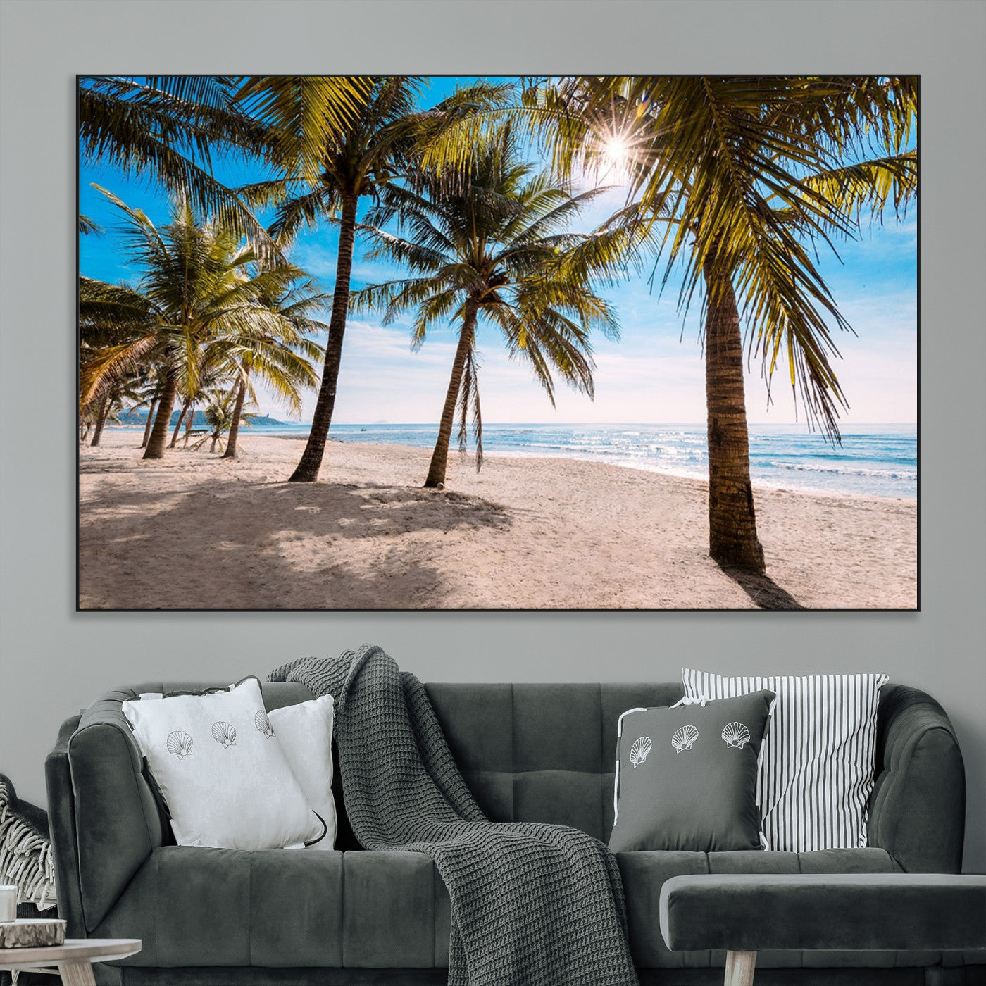 -Palm Beach Tropical Island Wall Art Canvas Print