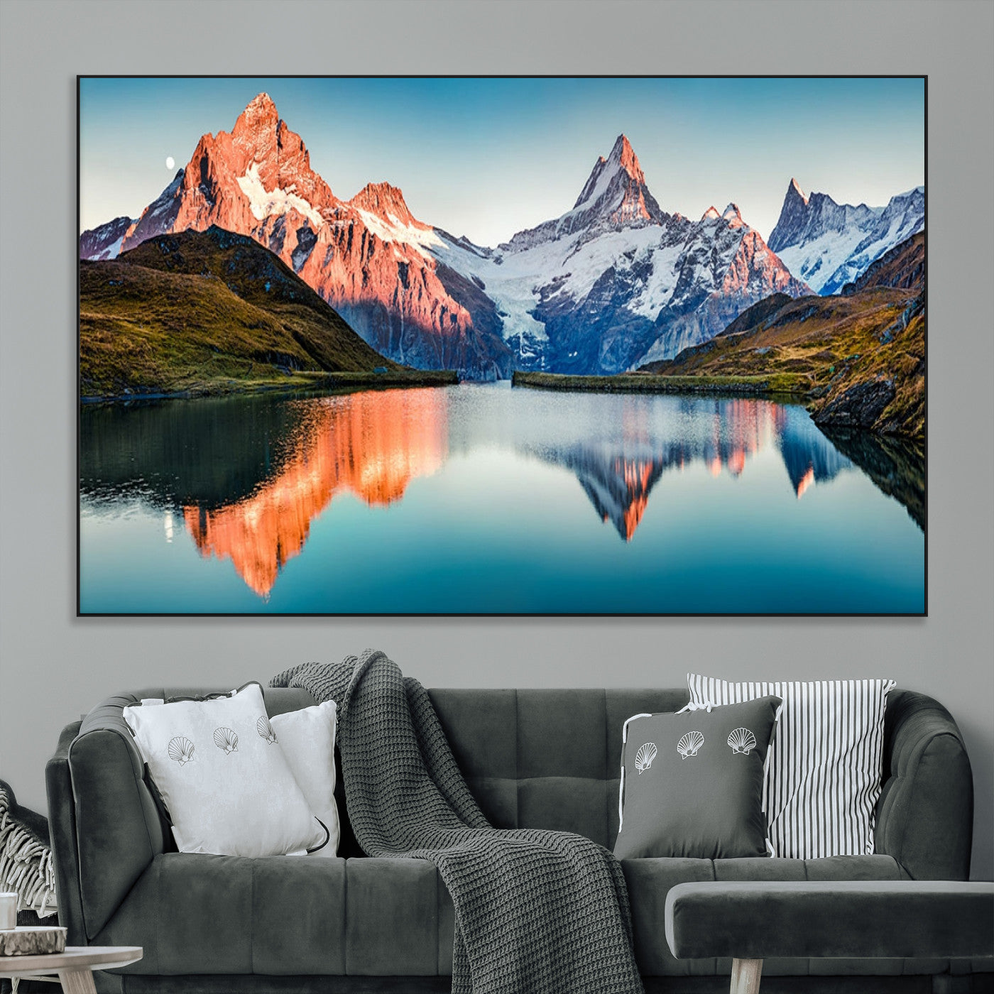 SEG-FC-51X34_Oversize - Landscape Mountain and Lake View Wall Art Canvas Print