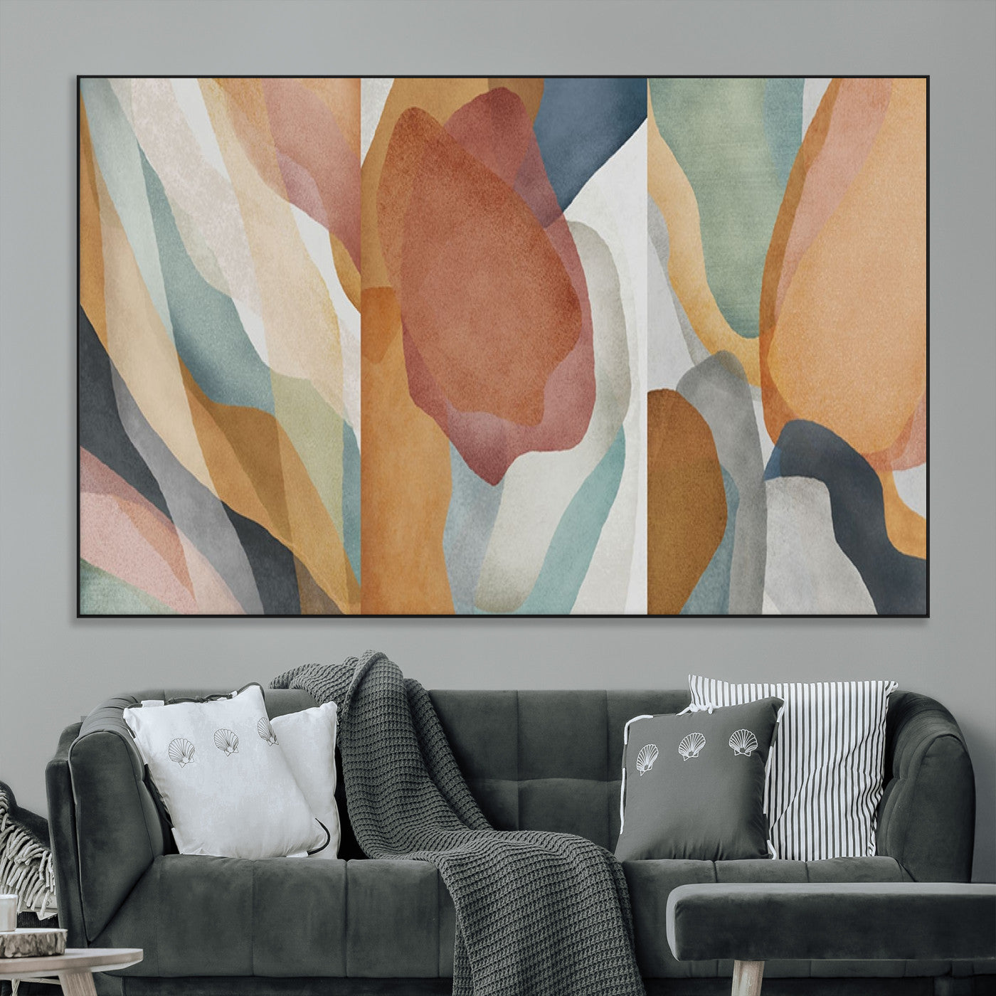 SEG-FC-51X34_Oversize - Boho Wall Art Canvas Print Set, Watercolor Boho Wall Art Canvas