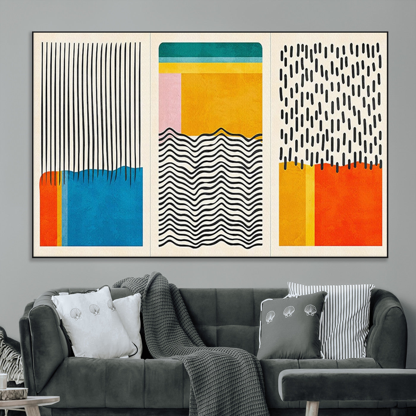 SEG-FC-51X34_Oversize - Canvas Print Wall Art Abstract Illustrs Art Boho, Framed Abstract Boho Art