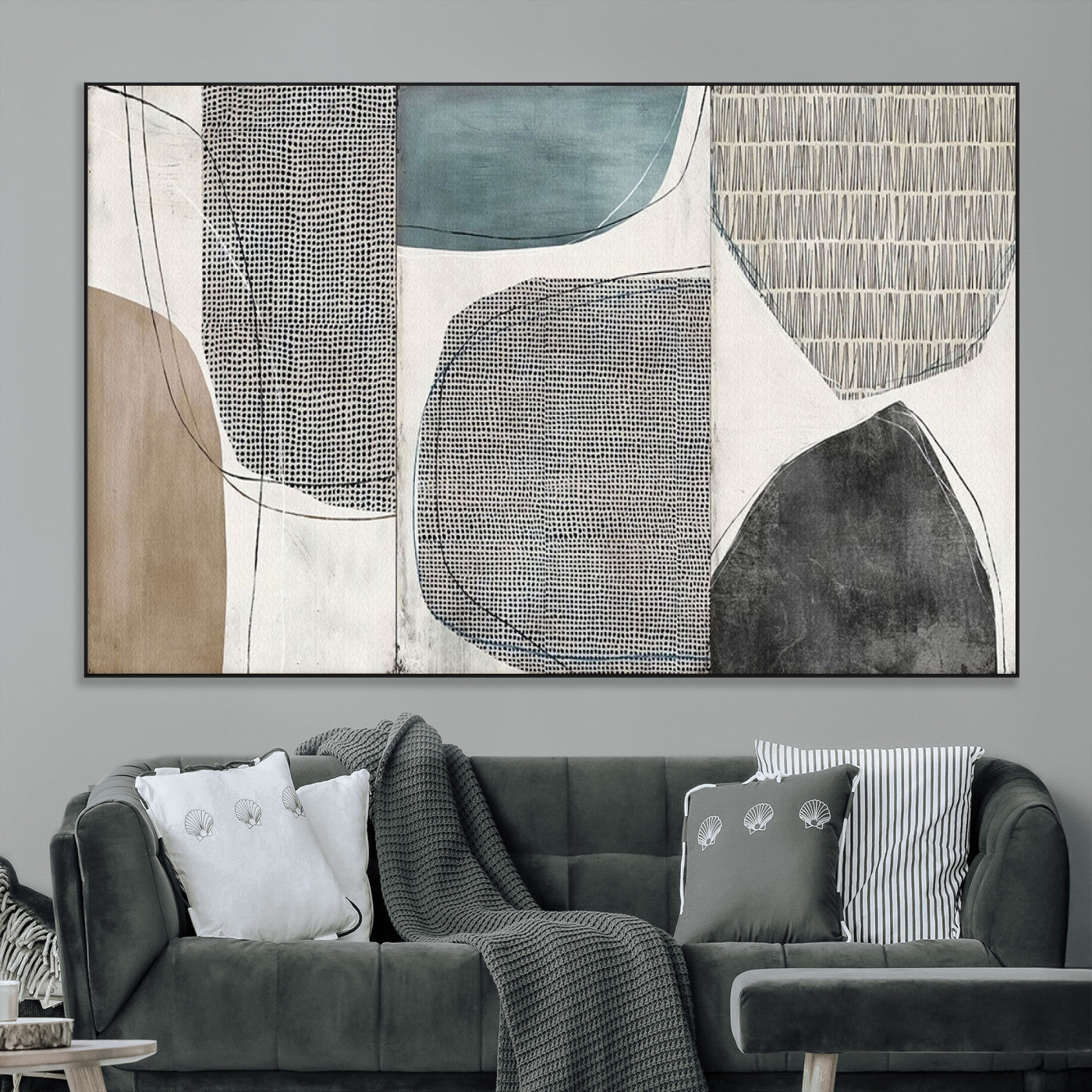 SEG-FC-51X34_Oversize - Canvas Print Wall Art Abstract Art Boho, Framed Boho Decor Canvas Print
