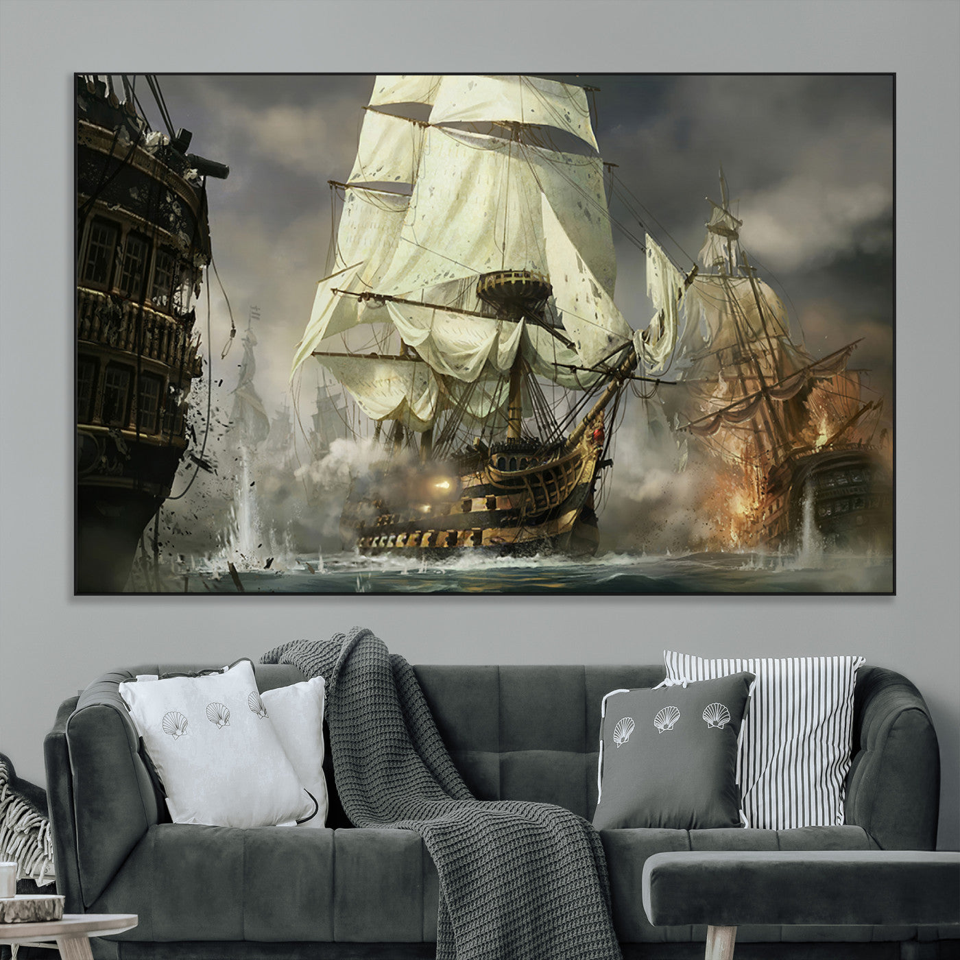 SEG-FC-51X34_Oversize - Pirate Ship War Wall Art Canvas Print