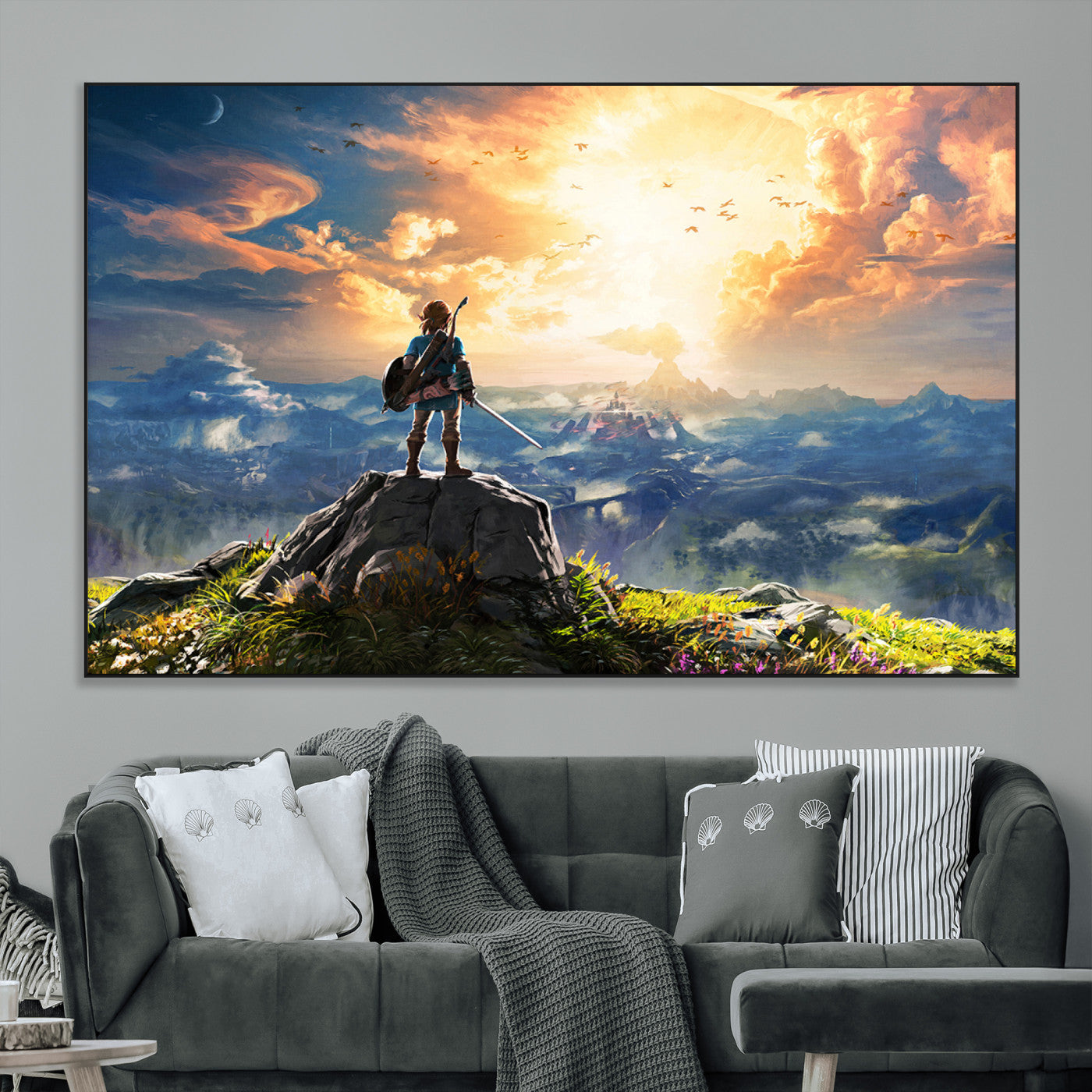 SEG-FC-51X34_Oversize - Legend of Zelda Breath of the Wild Game Wall Art Canvas, Legend of Zelda Canvas Print