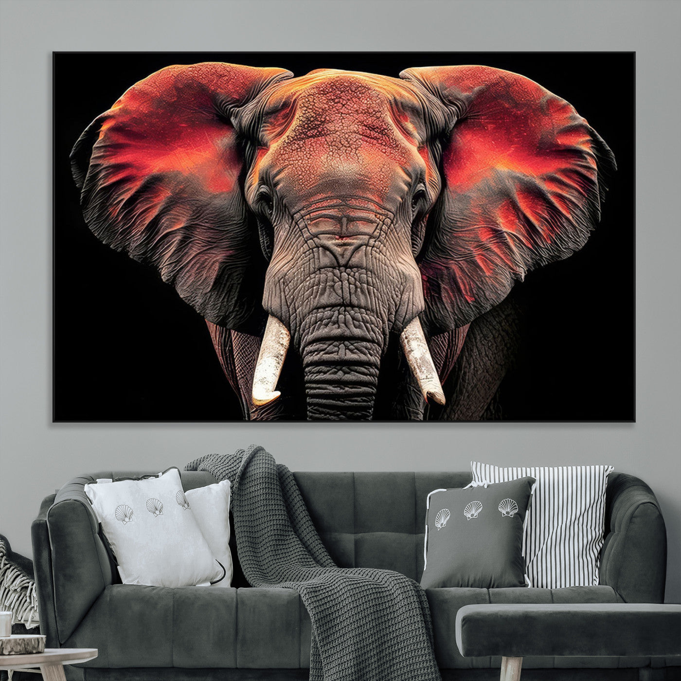 -Elephant Wall Art Canvas Print