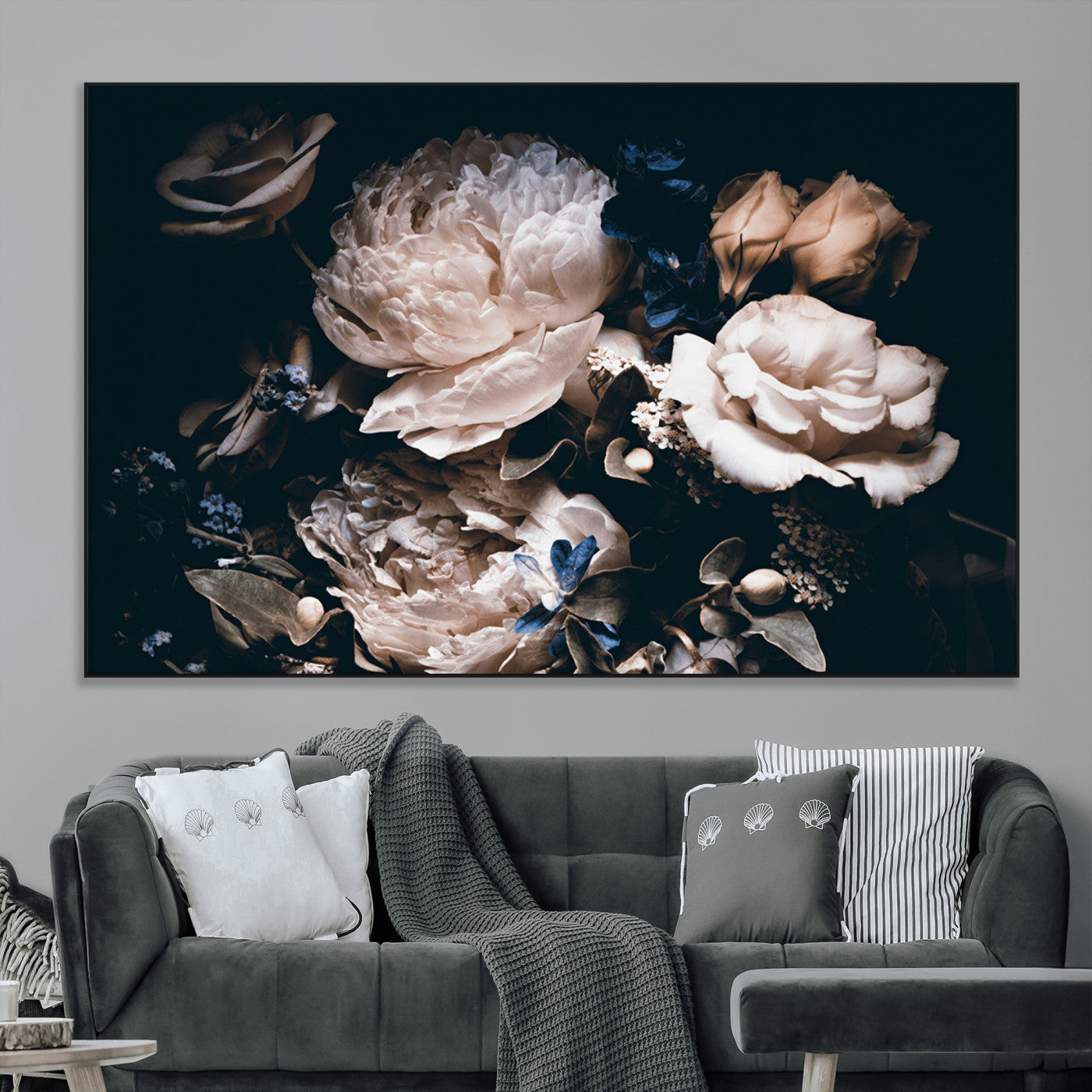SEG-FC-51X34_Oversize - Pink Peonies Flowers Large Canvas Art Print