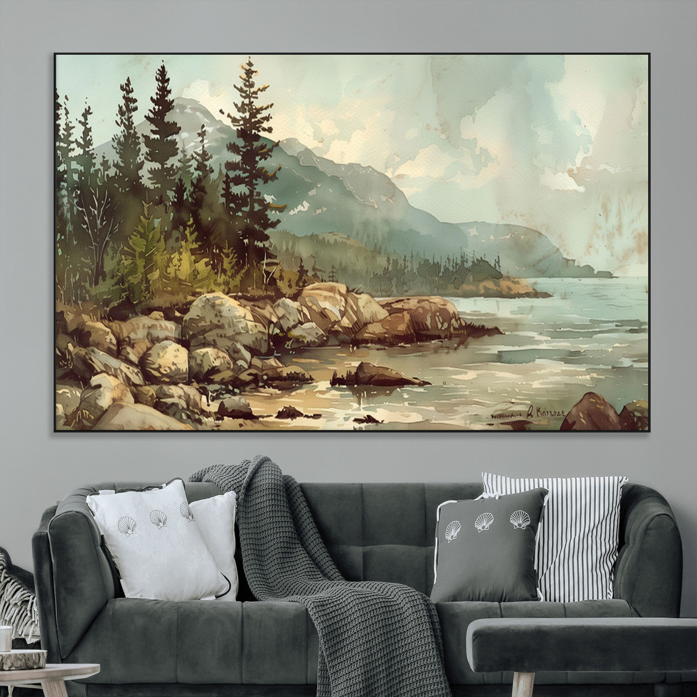 -Abstract Acadia National Park Wall Art Canvas Print - Stunning 3-Panel Wall Art Canvas Print,