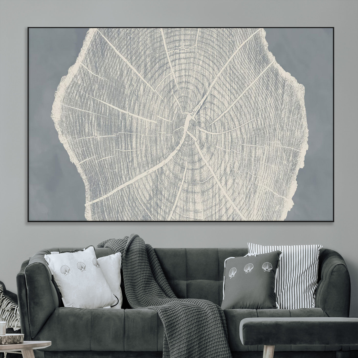 -Abstract Tree Ring Wall Art Canvas Print – Nature-Inspired, Ready to Hang, Modern Home Decor