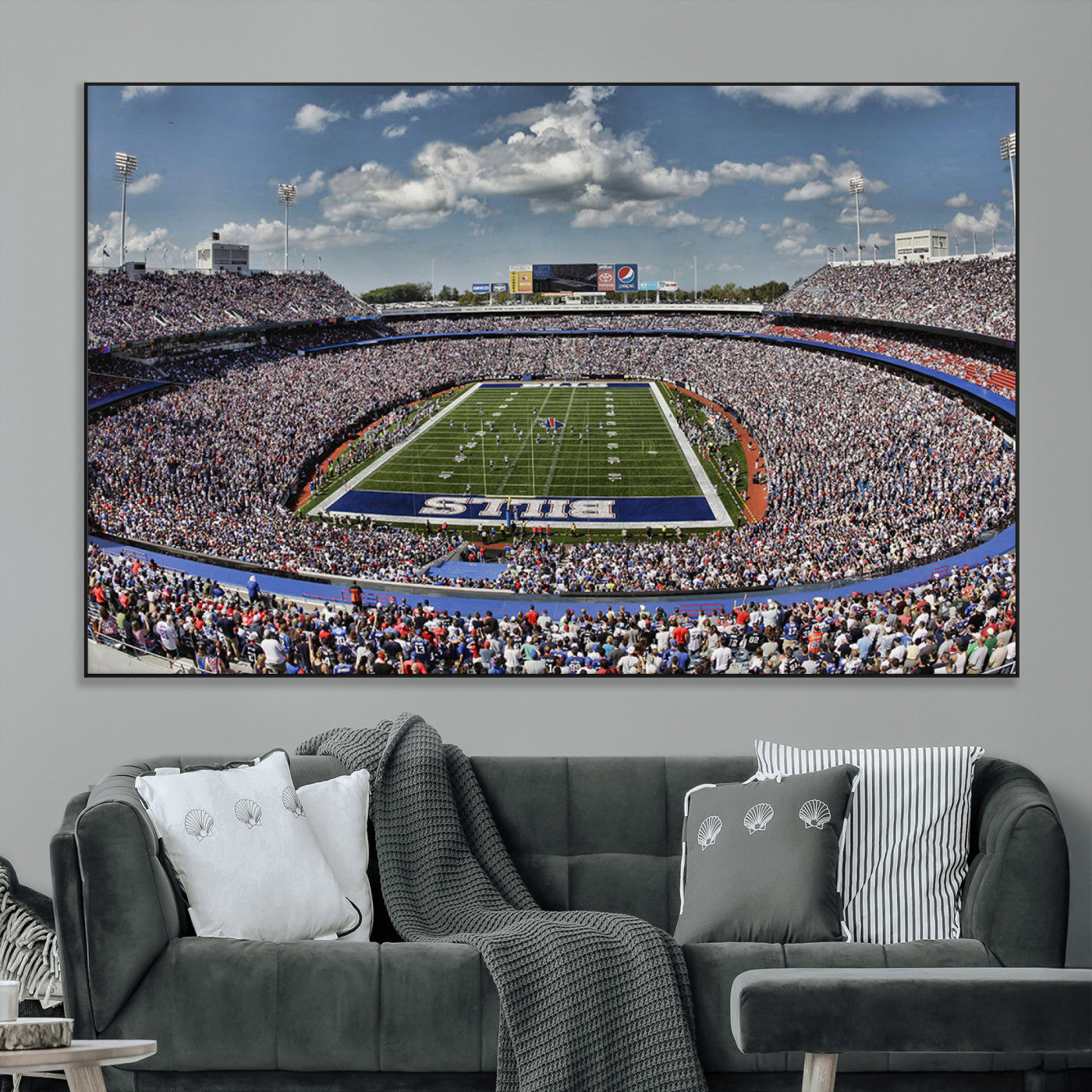 SEG-FC-51X34_Oversize - Buffalo Bills Highmark Stadium Wall Art Canvas Print - Bills Stadium Game Day Triple Canvas Wall Art
