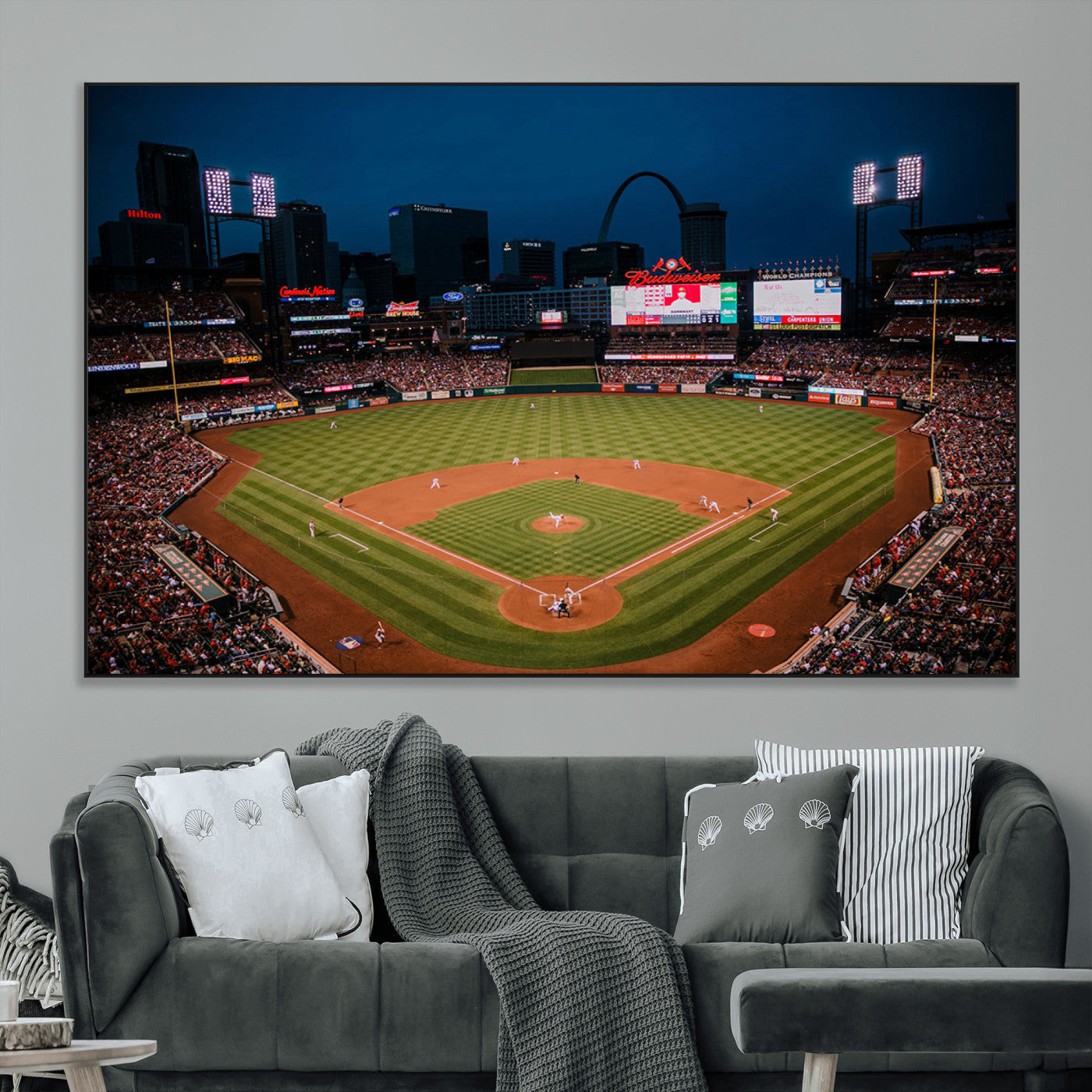 SEG-FC-51X34_Oversize - St. Louis Cardinals Baseball Team Print - Busch Stadium Wall Art Canvas Print