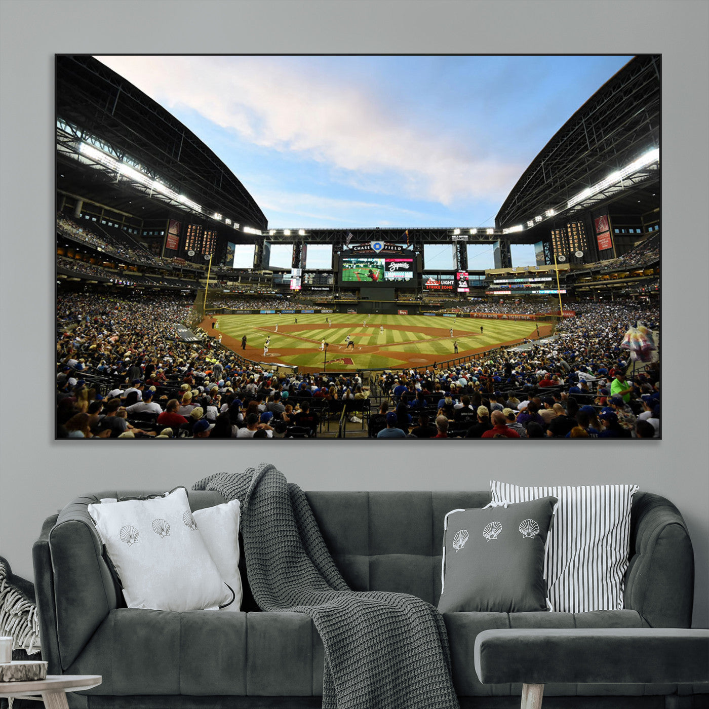 -Arizona Diamondbacks Team Print - Phoenix Chase Field Stadium Wall Art Canvas Print