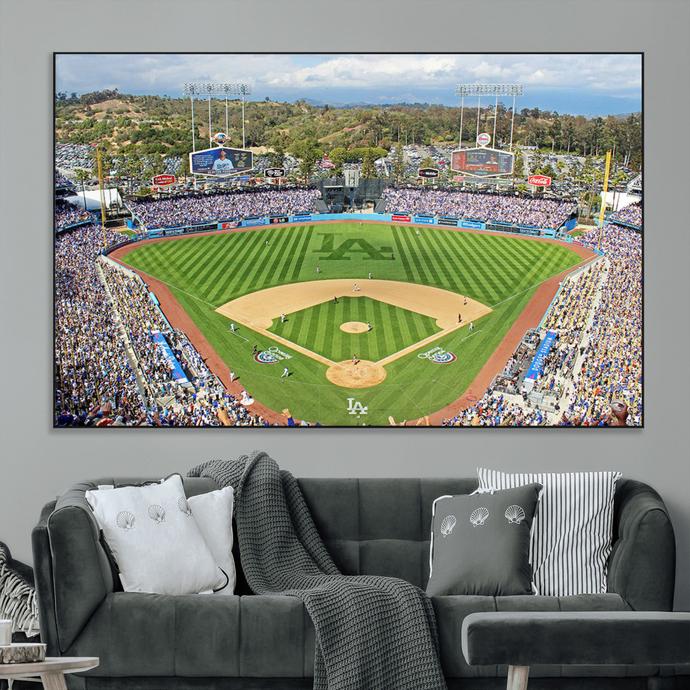 -Citi Field Wall Art Print | 3-Panel New York Mets Baseball Stadium Canvas Print | Framed Sports
