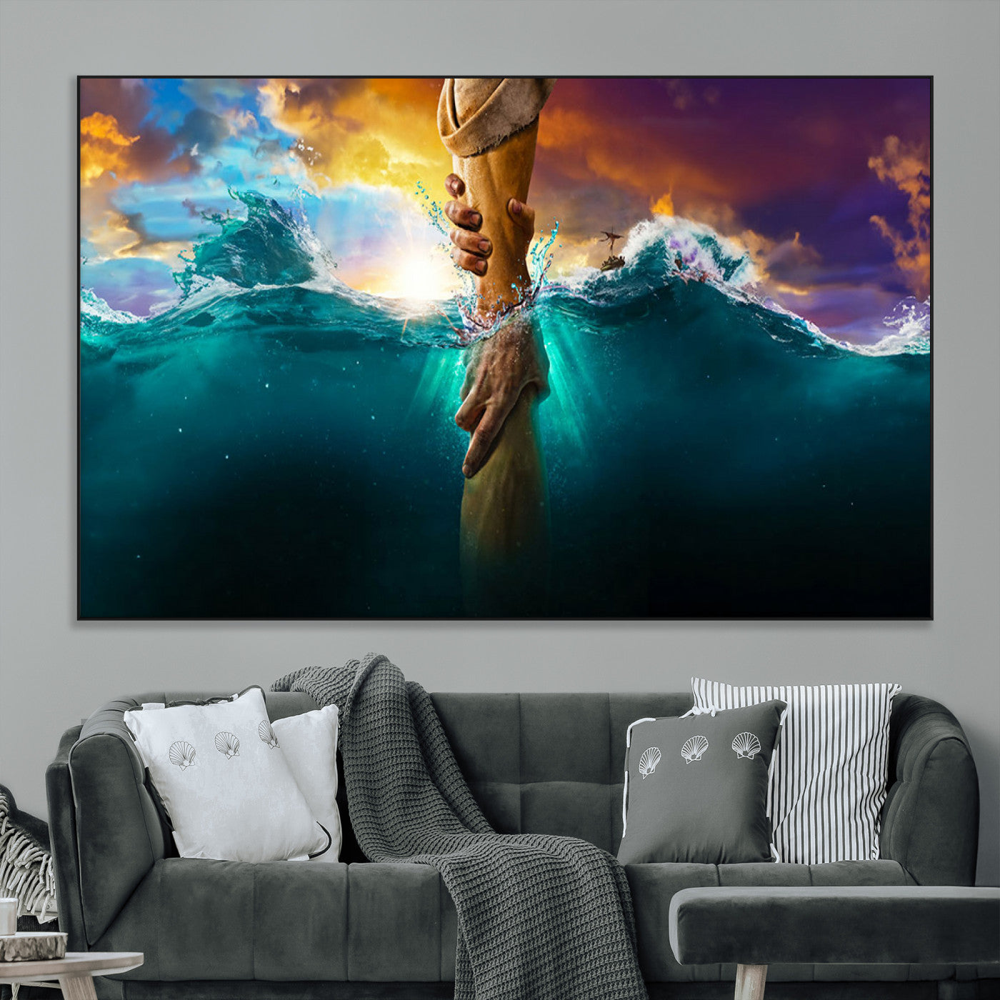 SEG-FC-51X34_Oversize - God Hand Wall Art Canvas Print