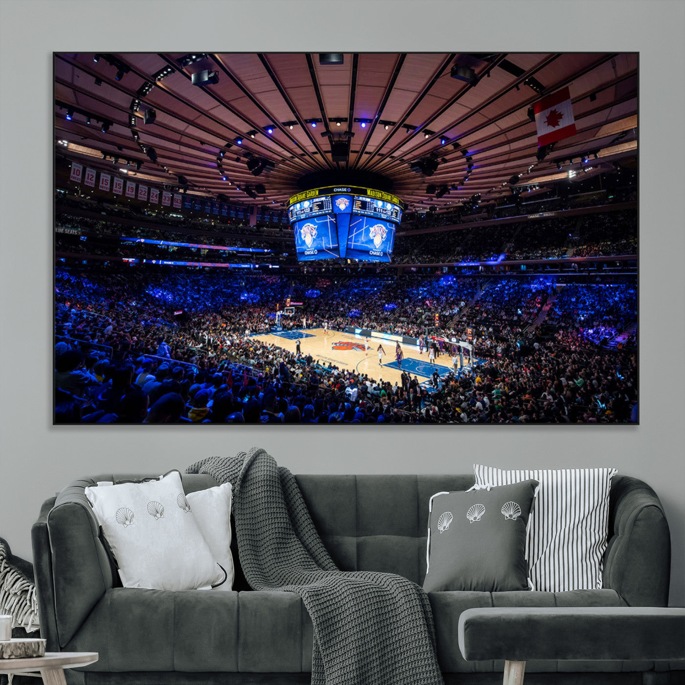 SEG-FC-51X34_Oversize - Madison Square Garden Basketball Print Canvas- Madison Square Garden Basketball Game Triple Canvas