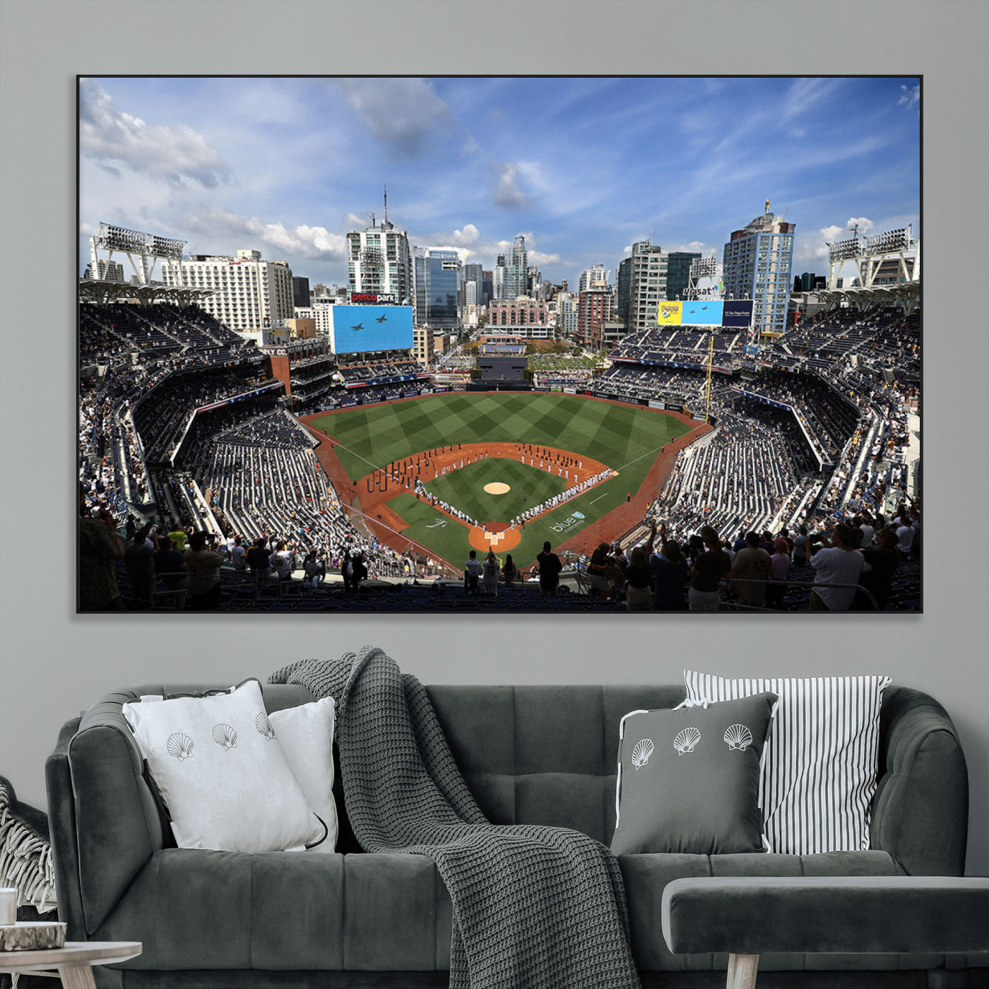 SEG-FC-51X34_Oversize - San Diego Padres Baseball Team Print - Petco Park Stadium Wall Art Canvas Print
