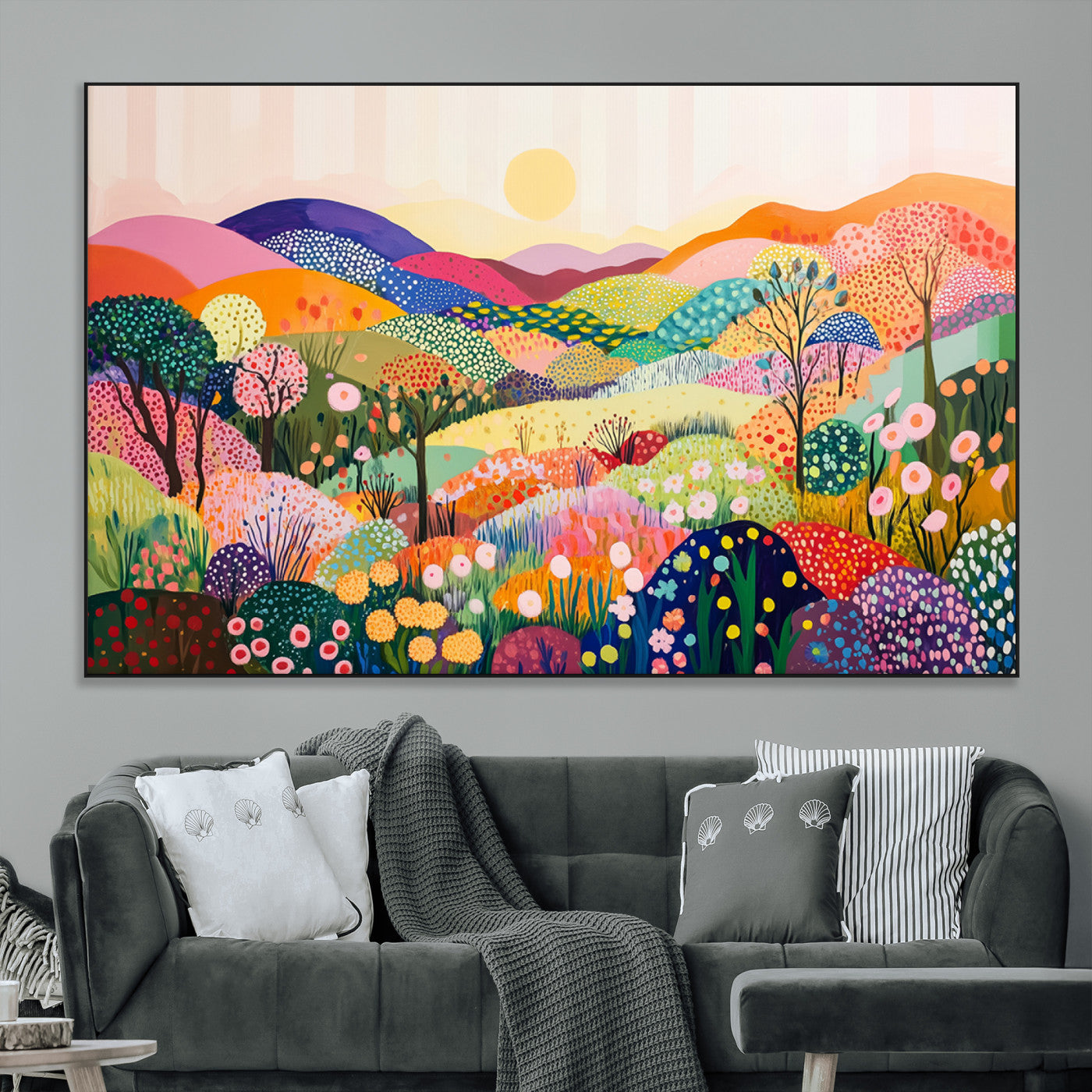 SEG-FC-51X34_Oversize - Yayoi Kusama 1986 Wall Art Print – Yayoi Kusama Wabi Sabi Japanese Wall Art Print - Vibrant Abstract