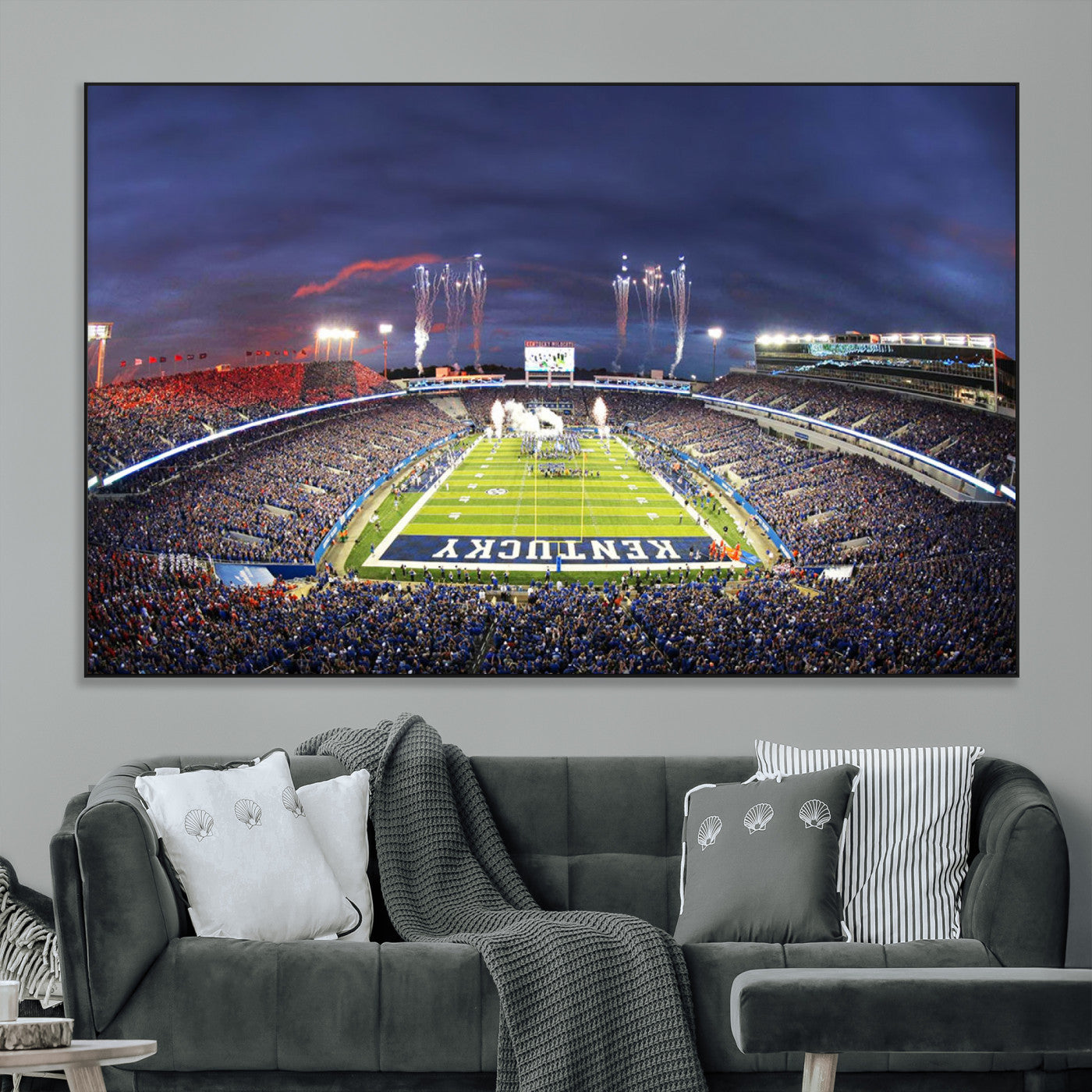 SEG-FC-51X34_Oversize - Kroger Field Canvas Wall Art - Kentucky Stadium Wall Art Print - Sunset Football Stadium Wall Decor