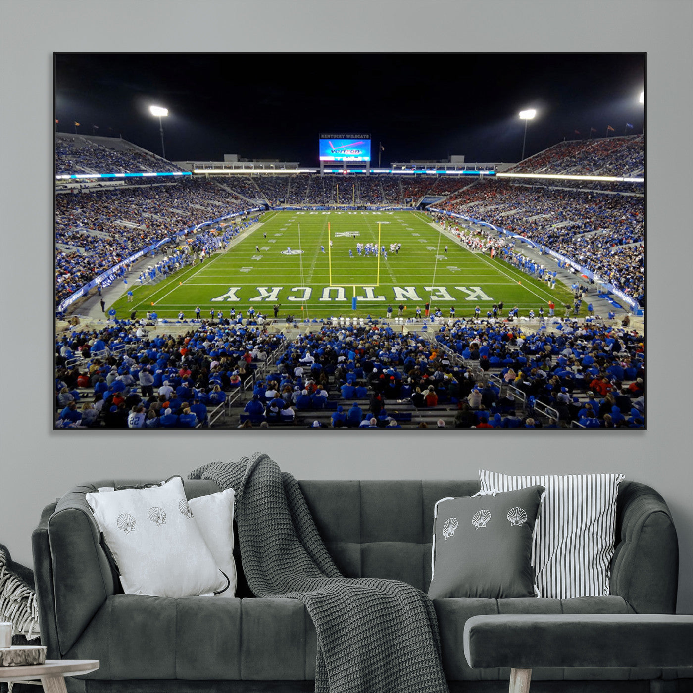 SEG-FC-51X34_Oversize - Kroger Field Canvas Wall Art - Kentucky Stadium Wall Art Print - Sunset Football Stadium Wall Decor